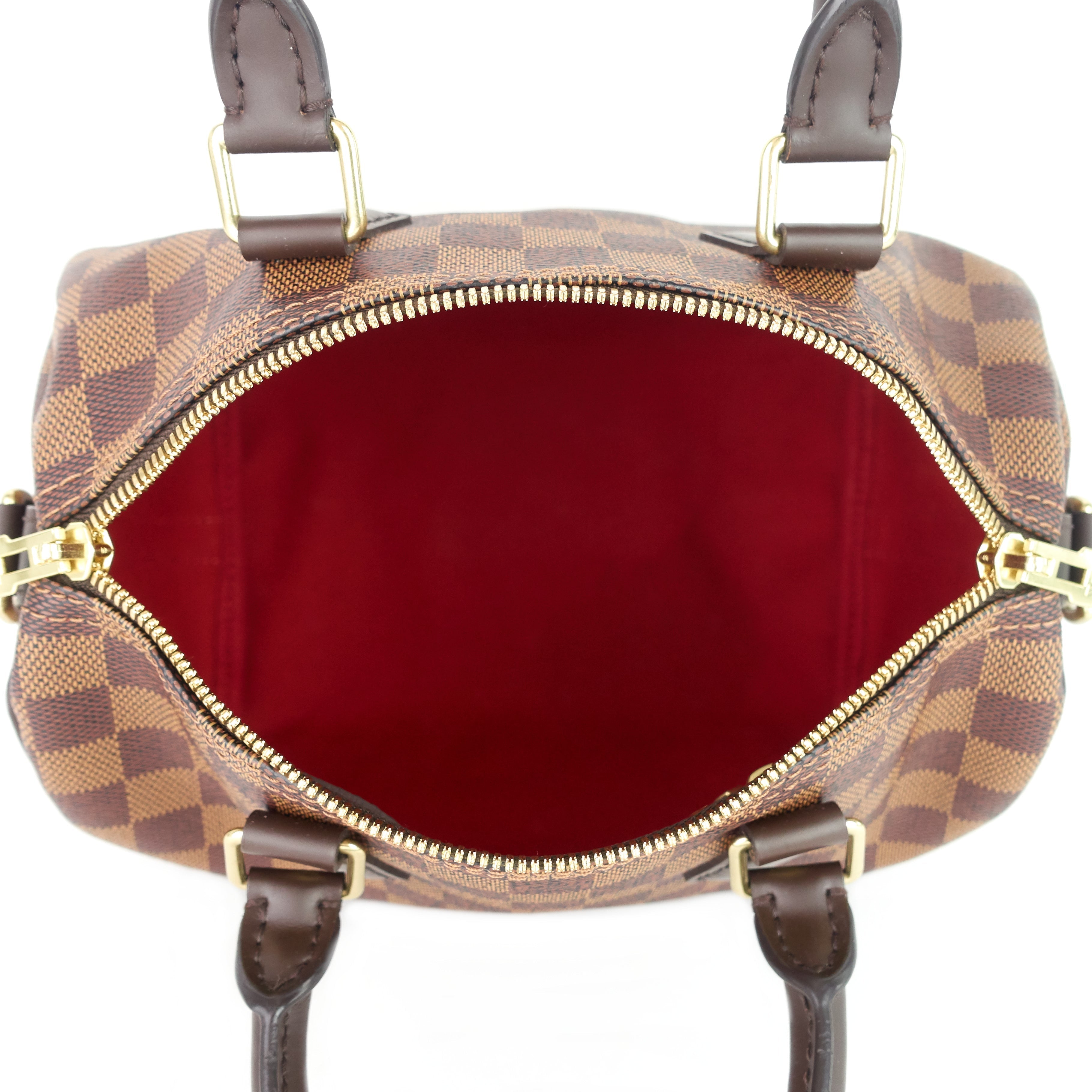 Louis Vuitto Speedy 25 BandouliÃ¨re Damier Ebene Canvas Bag
