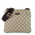Gucci Zip Top Supreme Monogram Canvas Small Messenger Bag