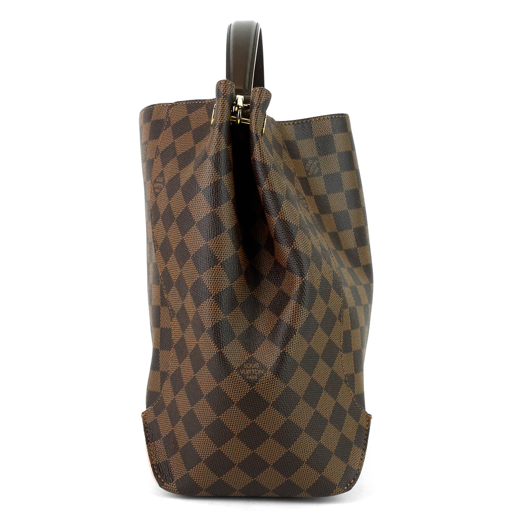 Louis Vuitto Caissa Damier Ebene Canvas Hobo Bag