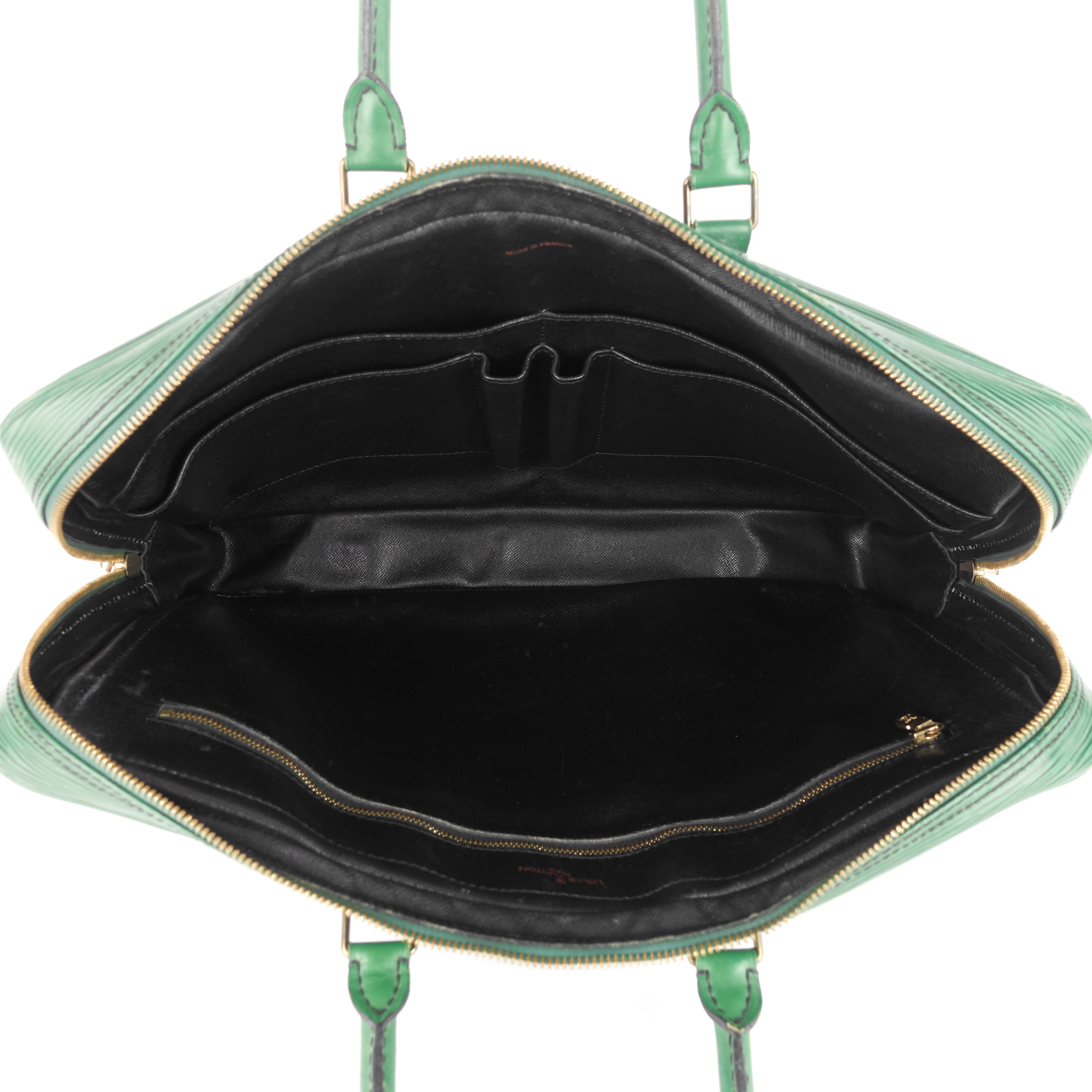 Louis Vuitto Porte-Documents Voyage Green Epi Leather Briefcase Bag