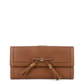 Gucci Pebbled Leather Bamboo Tassel Bella Continental Wallet