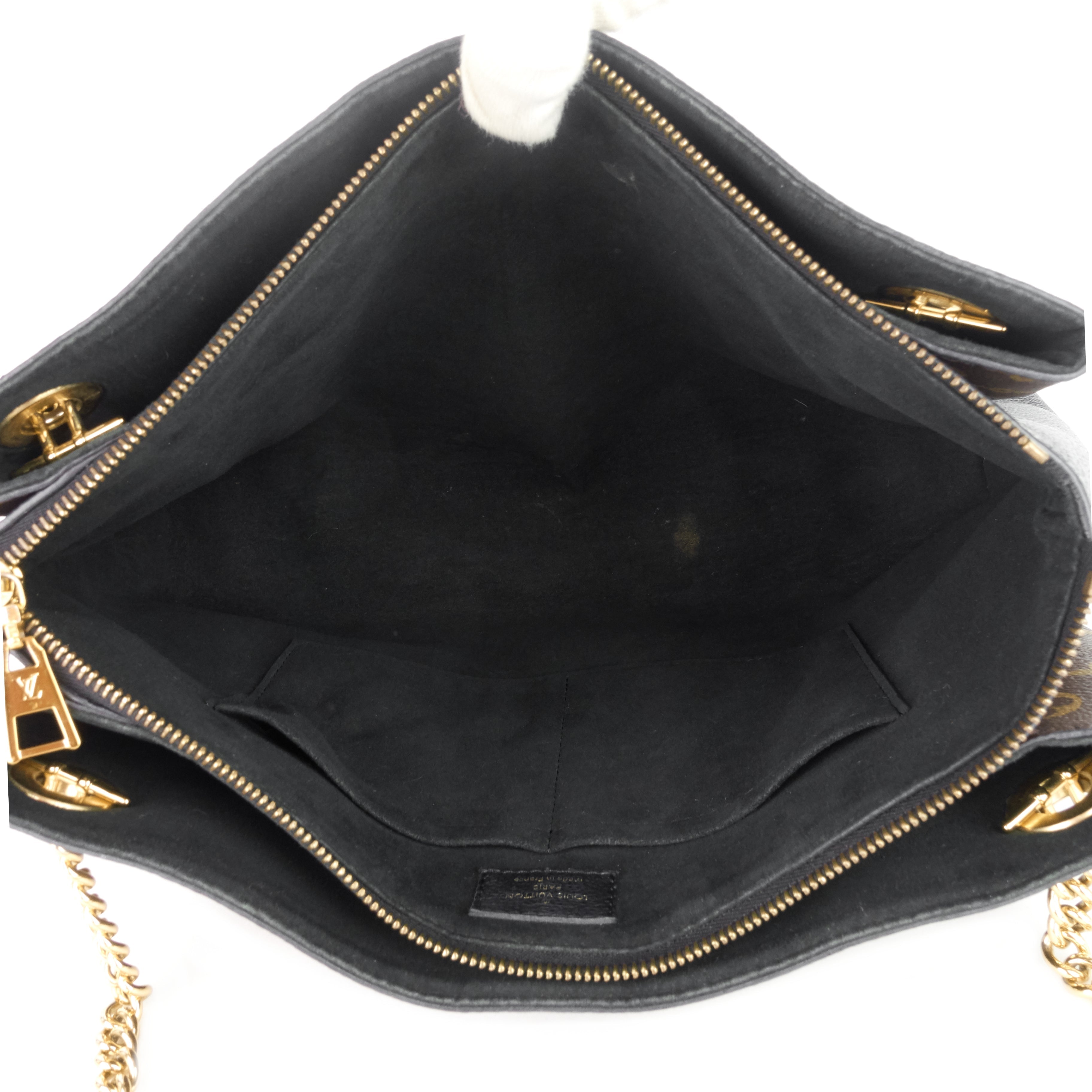 Louis Vuitto SurÃ¨ne MM Monogram Canvas and Calfskin Leather Tote Bag