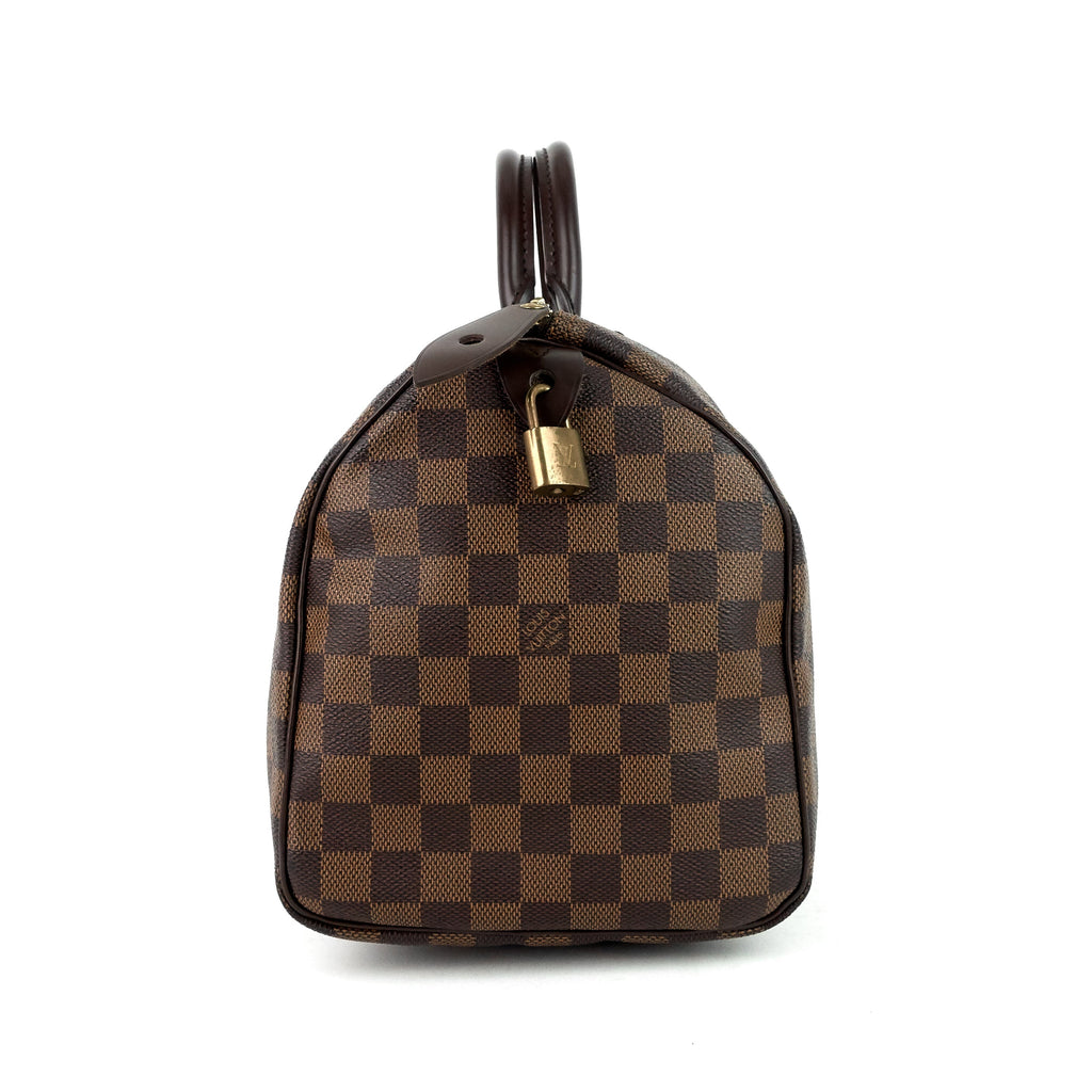 Louis Vuitto Speedy 30 Damier Ebene Canvas Bag