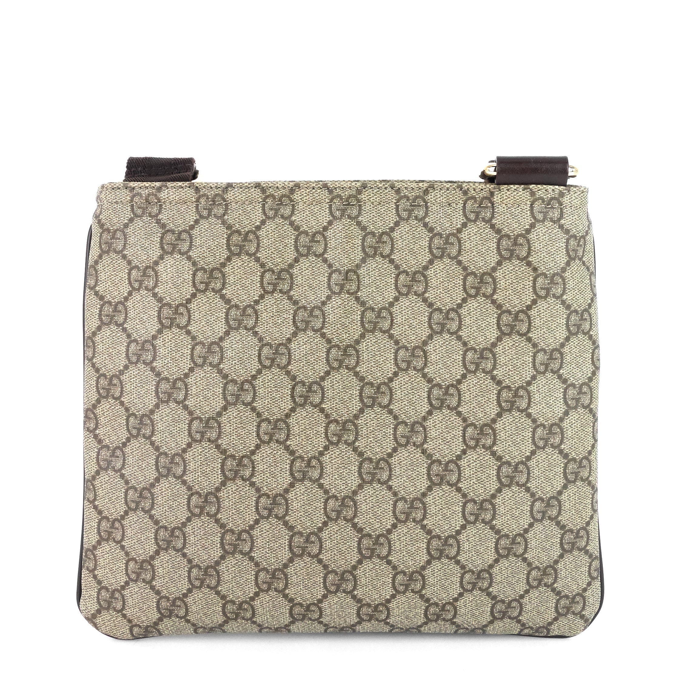 Gucci Zip Top Supreme Monogram Canvas Small Messenger Bag