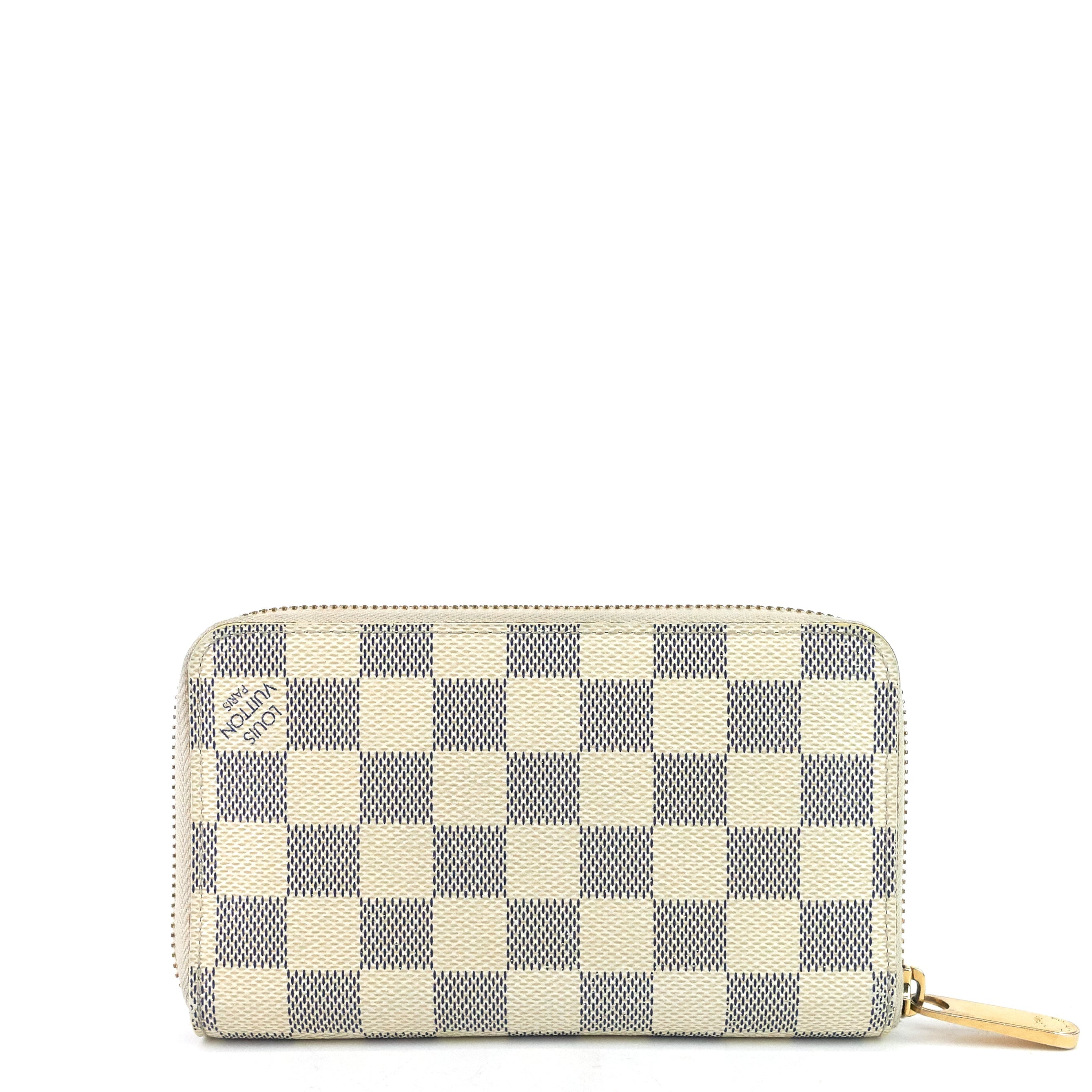 Louis Vuitto Zippy Compact Damier Azur Canvas Wallet