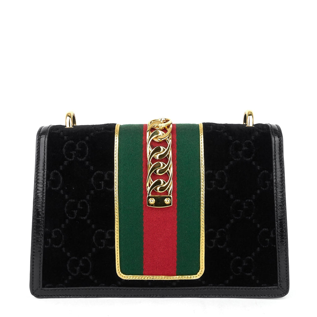 Gucci Sylvie Small Monogram Velvet Bag