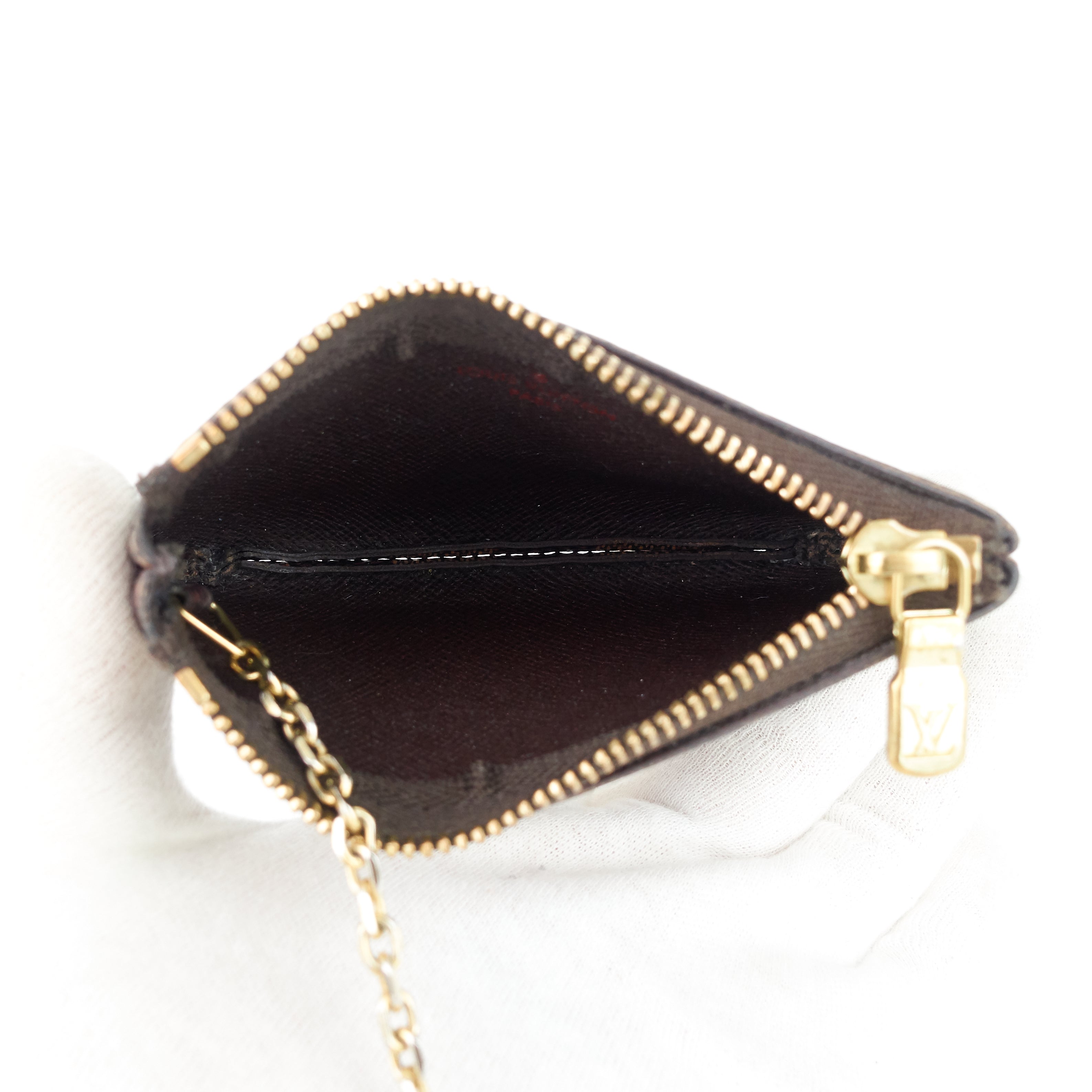 Louis Vuitto Pochette Cles Damier Ebene Key Pouch