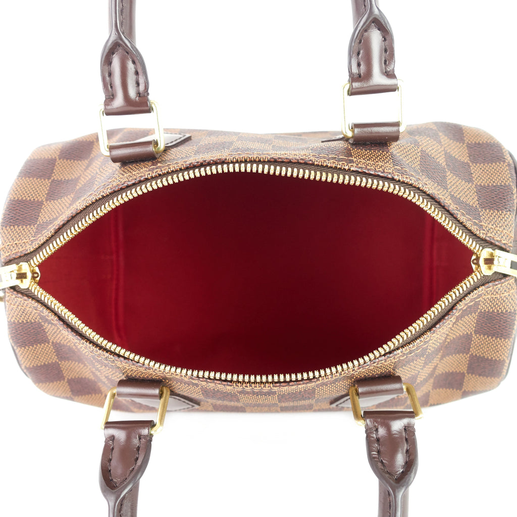 Louis Vuitto Speedy BandouliÃ¨re 25 Damier Ebene Canvas Bag