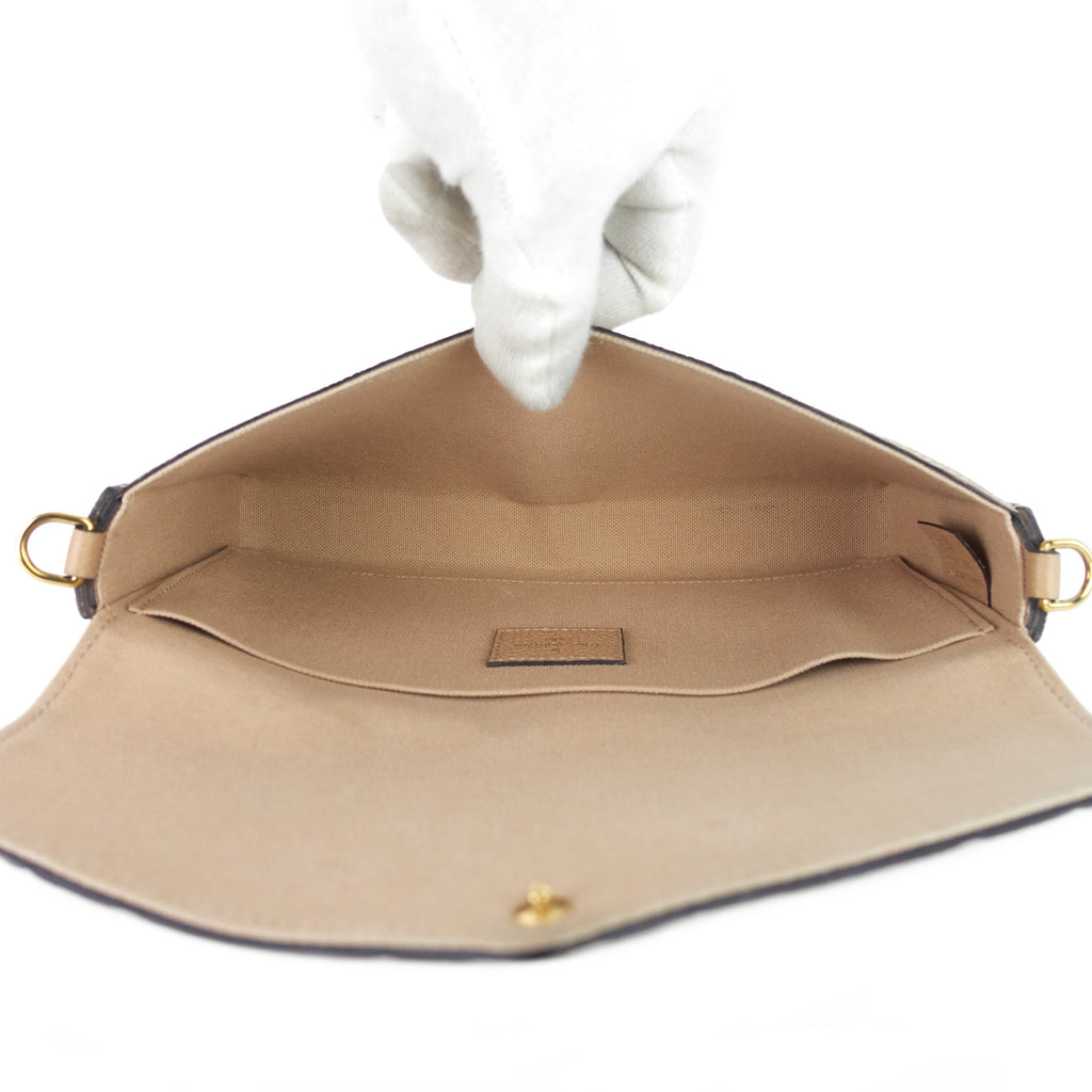 Louis Vuitto Pochette FÃ©licie Monogram Empreinte Leather Chain Wallet Bag
