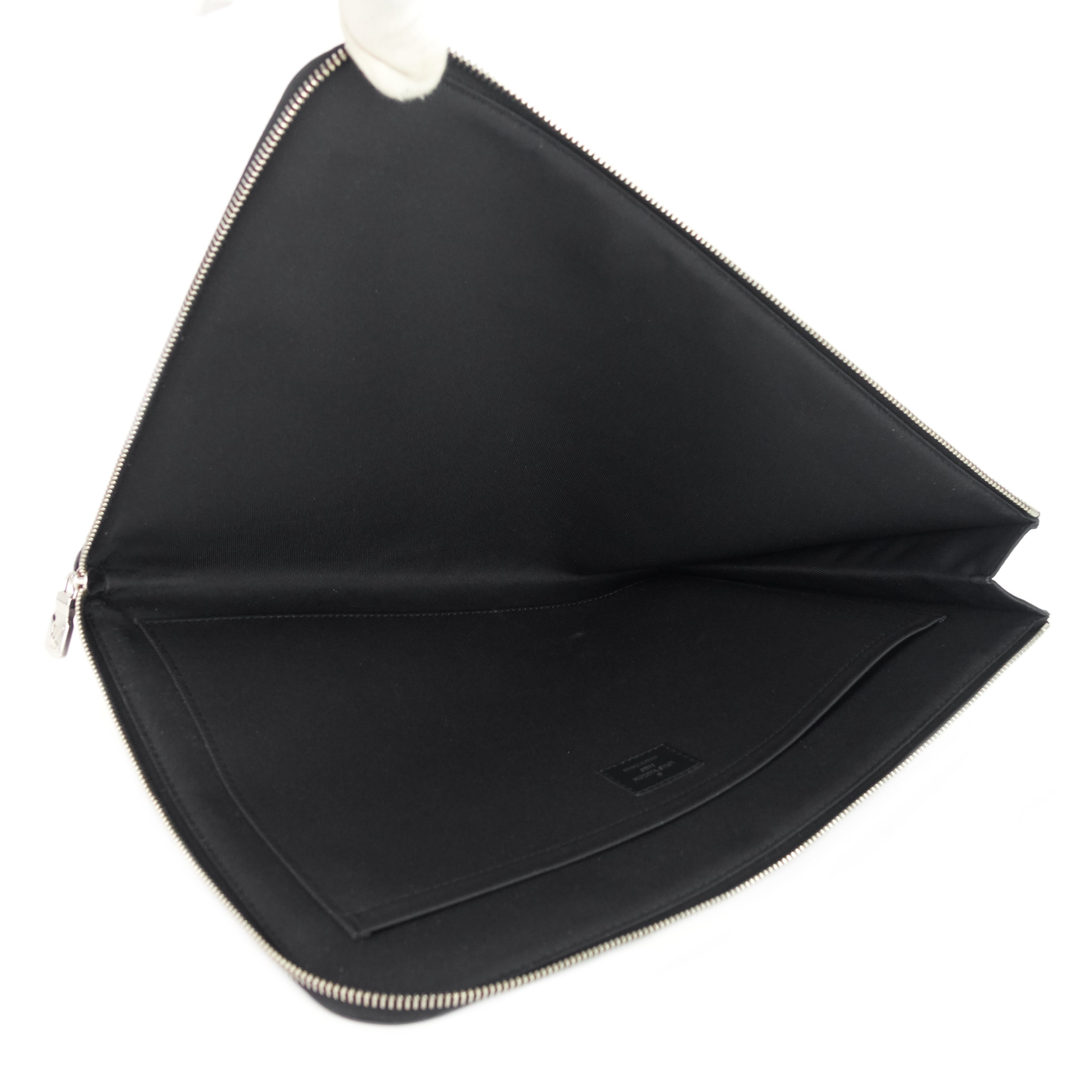 Louis Vuitto Pochette Jour GM Zip Around Damier Graphite Canvas Bag