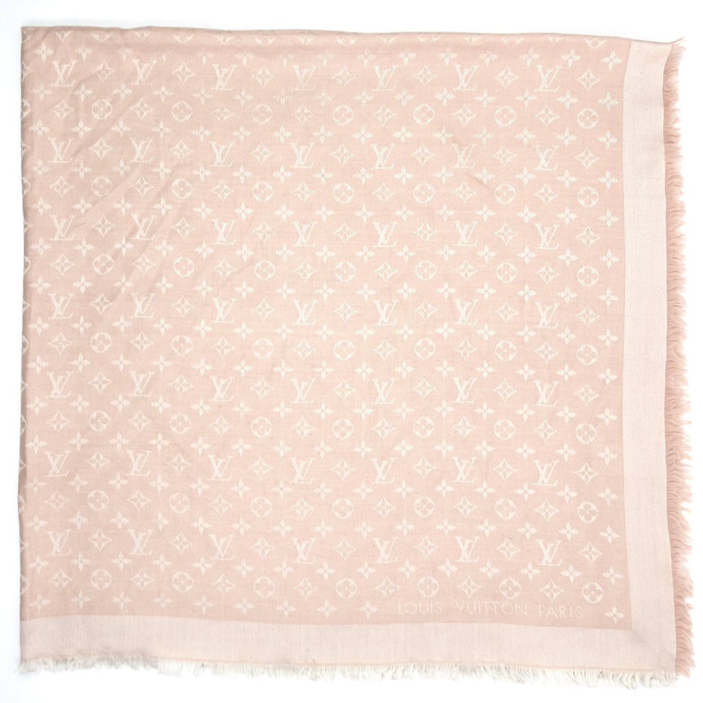 Louis Vuitto Monogram Denim Rose Shawl