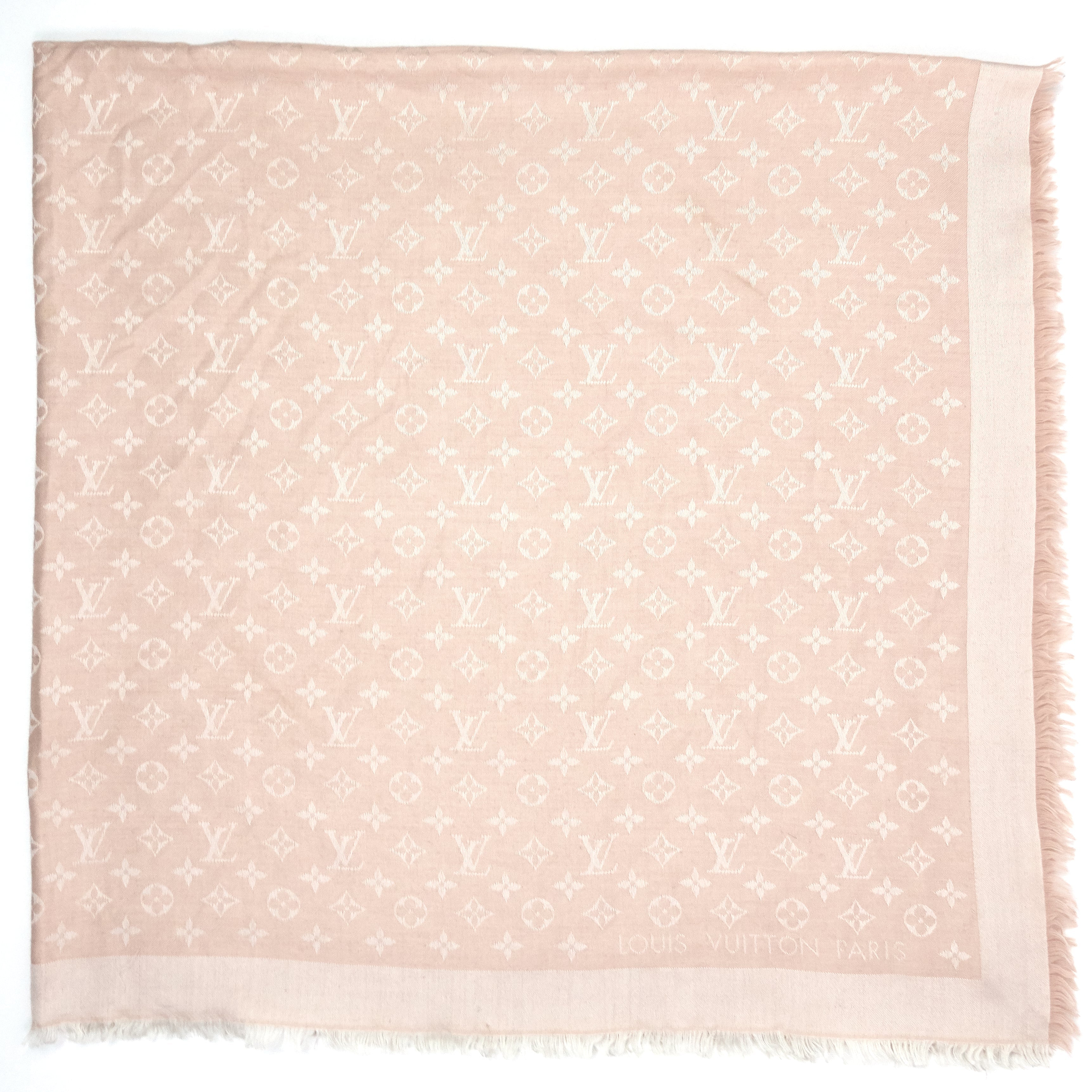 Louis Vuitto Monogram Denim Rose Shawl