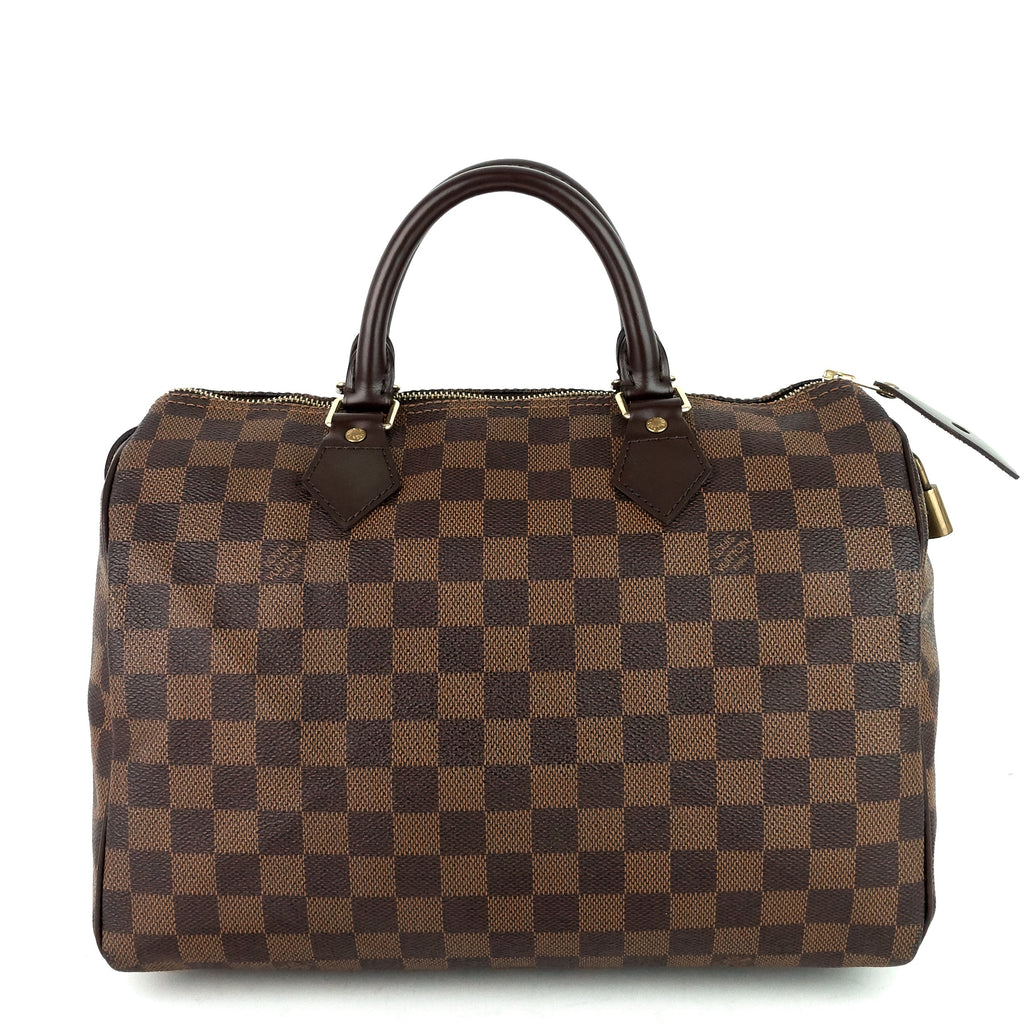 Louis Vuitto Speedy 30 Damier Ebene Canvas Bag