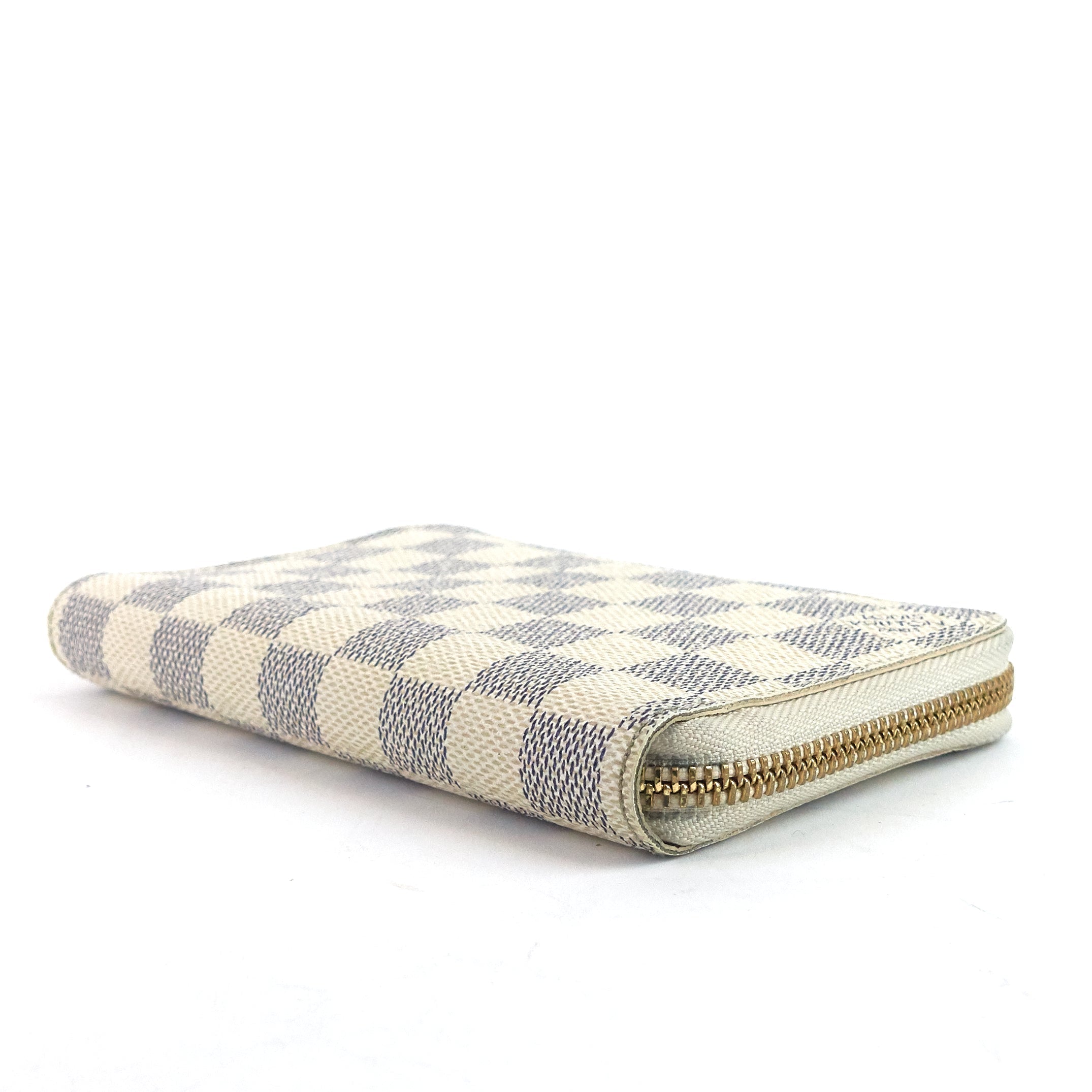 Louis Vuitto Zippy Compact Damier Azur Canvas Wallet