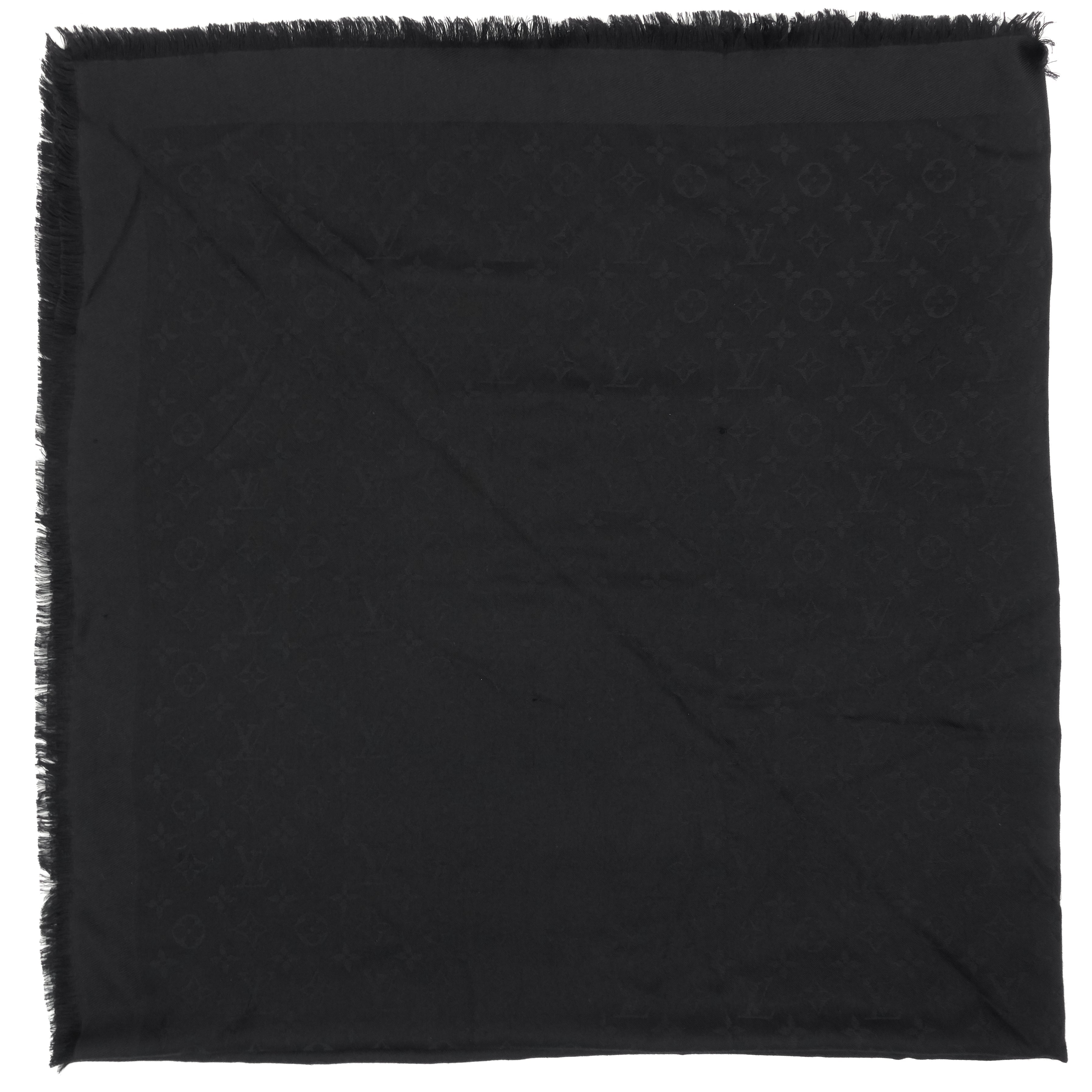 Louis Vuitto Monogram Square Silk/Wool Shawl
