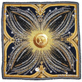 Louis Vuitto Vendome Giant Square Navy Blue Silk Scarf