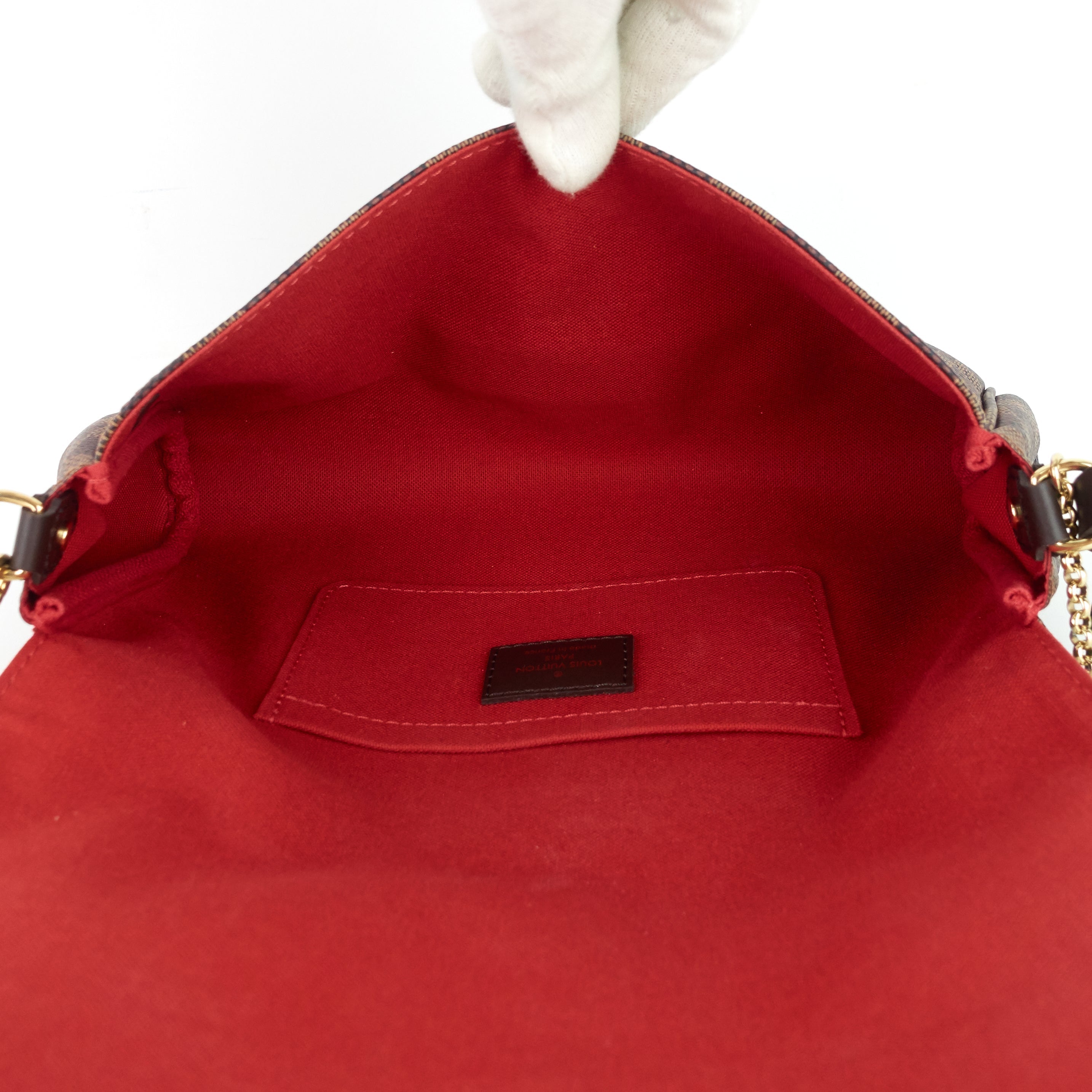 Louis Vuitto Favorite MM Damier Ebene Canvas Bag