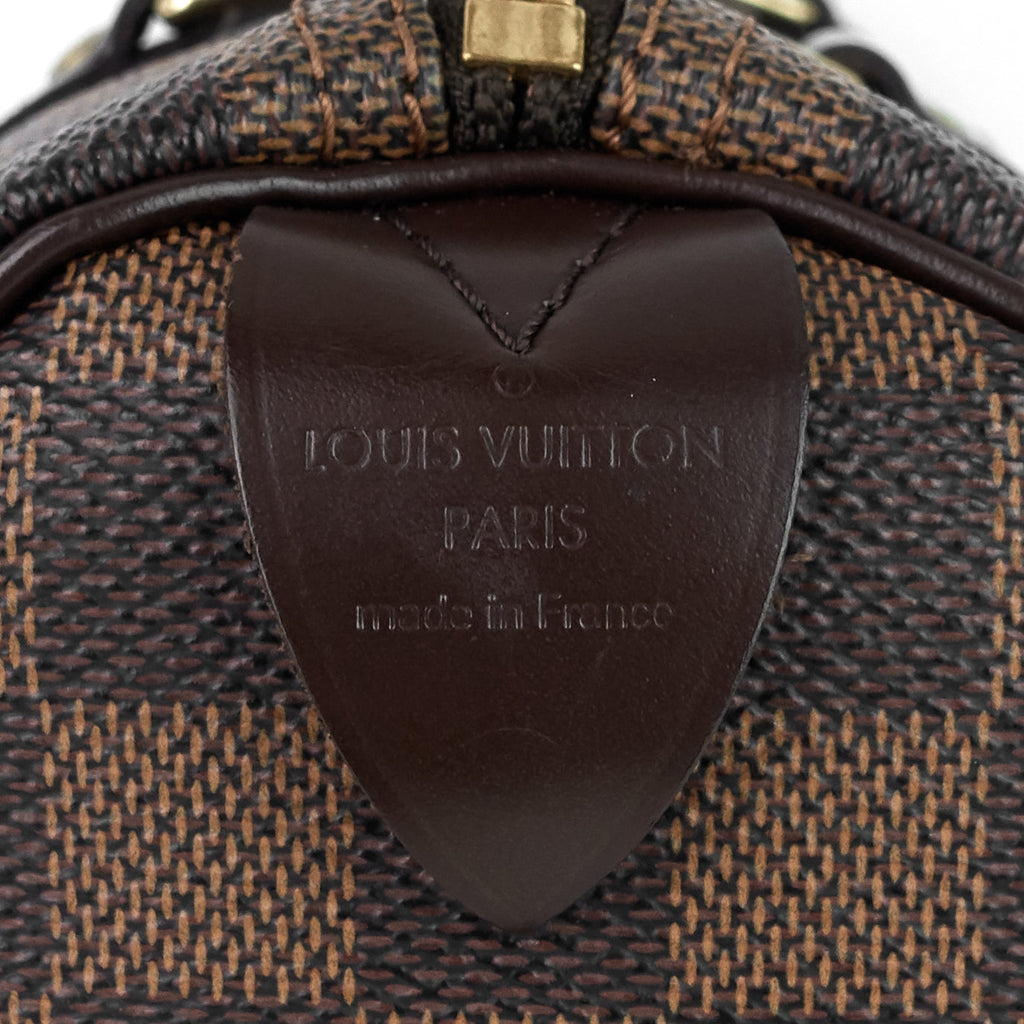 Louis Vuitto Speedy 30 Damier Ebene Canvas Bag