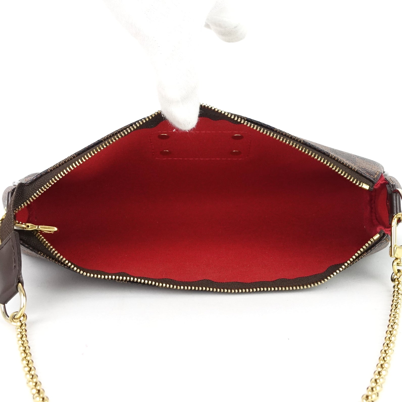 Louis Vuitto Eva Damier Ebene Canvas Crossbody Bag