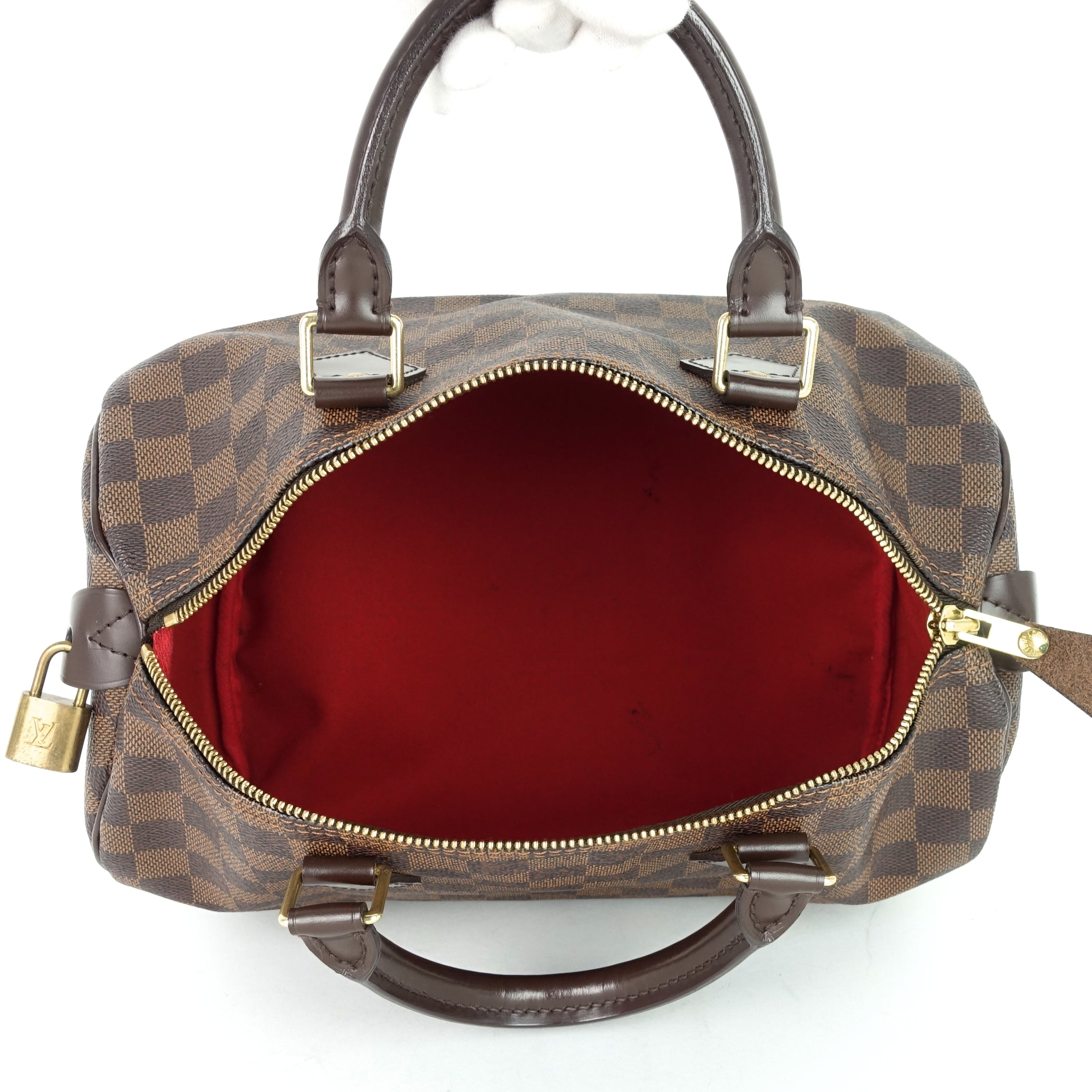 Louis Vuitto Speedy 30 Damier Ebene Canvas Bag