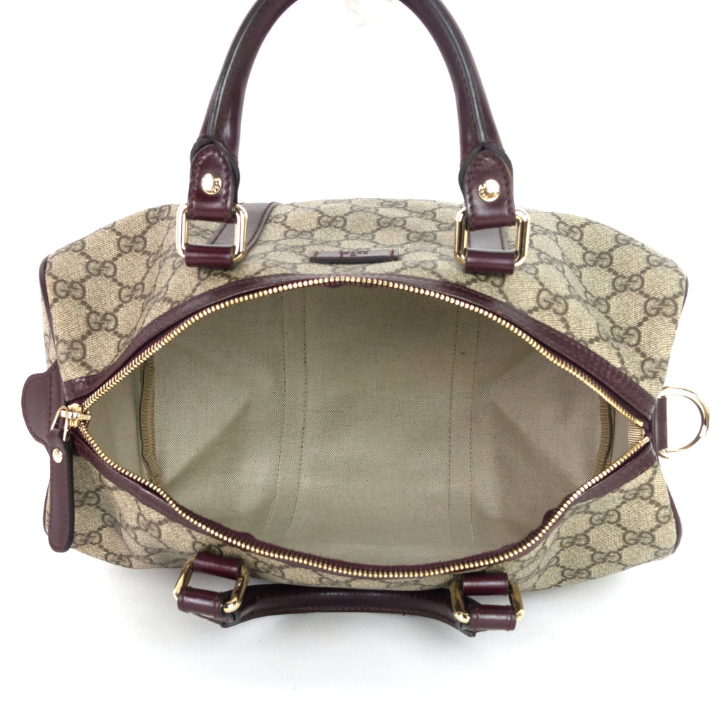 Gucci Joy Supreme Monogram Coated Canvas Boston Bag