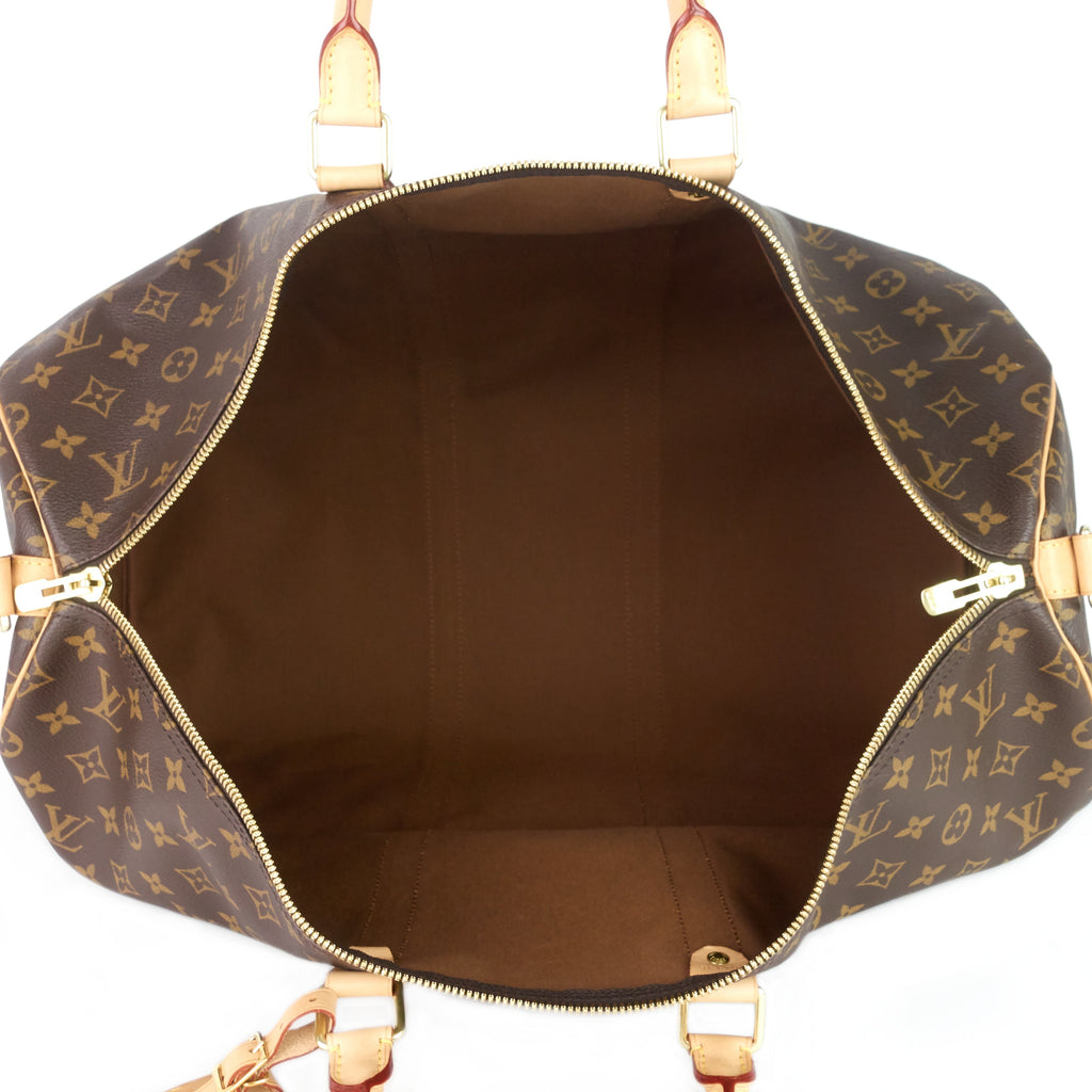 Louis Vuitto Keepall 55 BandouliÃ¨re Monogram Canvas Bag