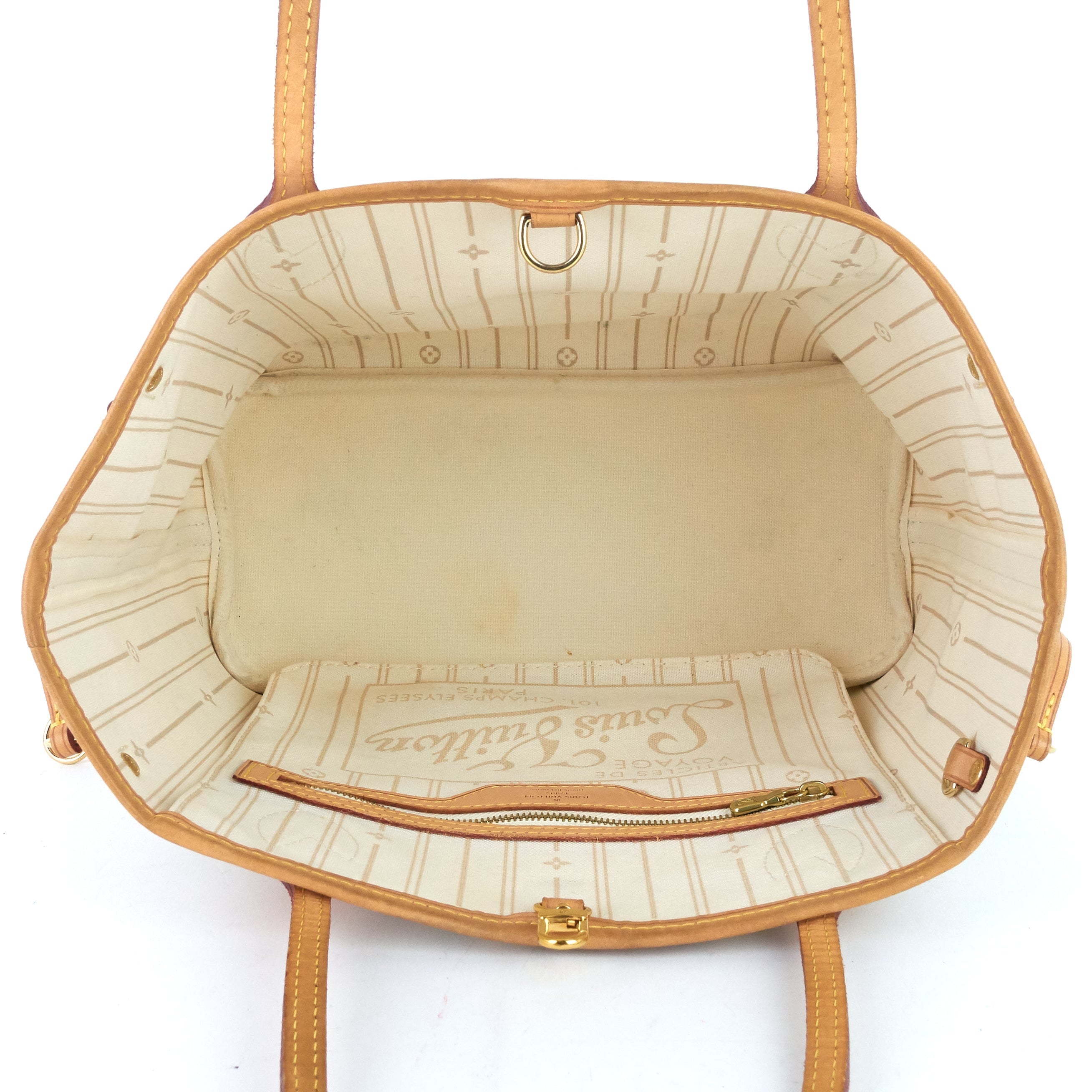 Louis Vuitto Neverfull PM Damier Azur Canvas Bag