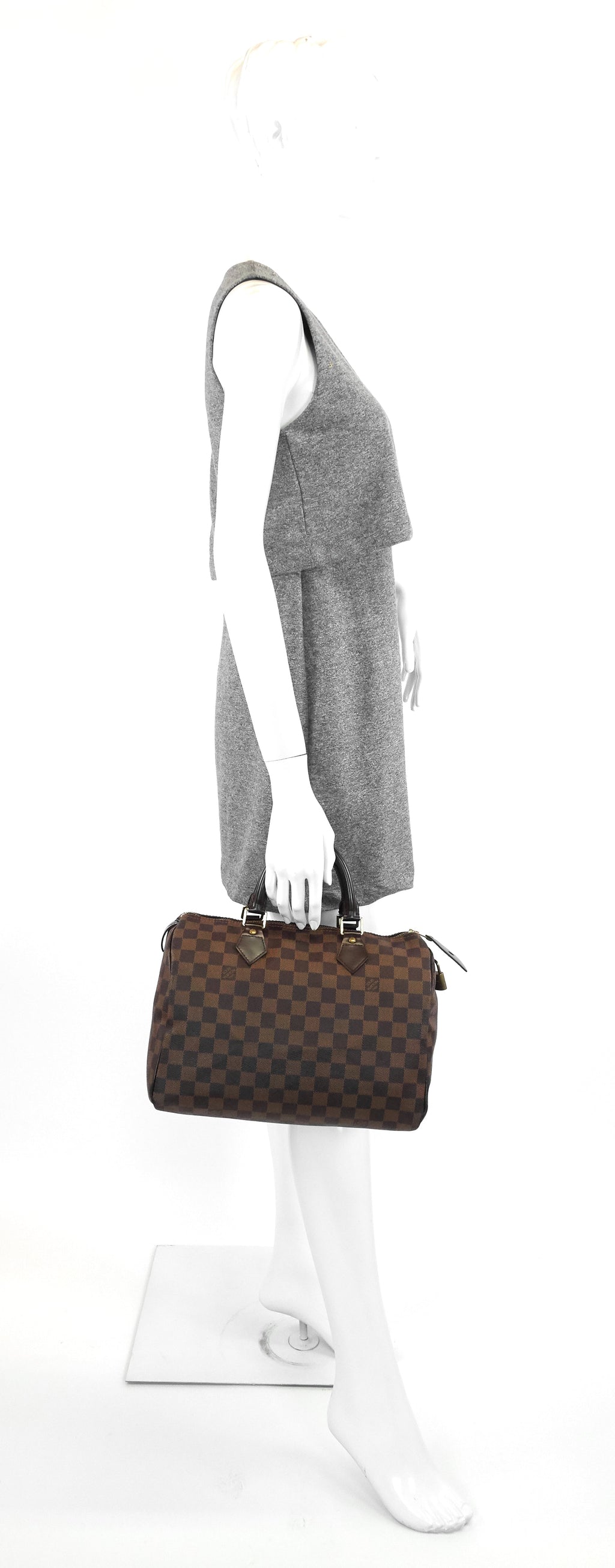 Louis Vuitto Speedy 30 Damier Ebene Canvas Bag