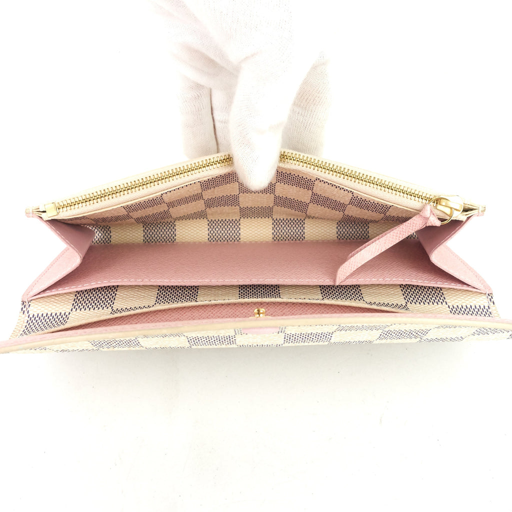 Louis Vuitto Emilie Damier Azur Canvas Wallet