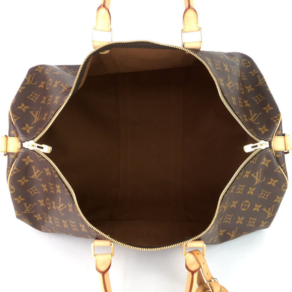 Louis Vuitto Keepall Bandouliere 55 Monogram Canvas Bag