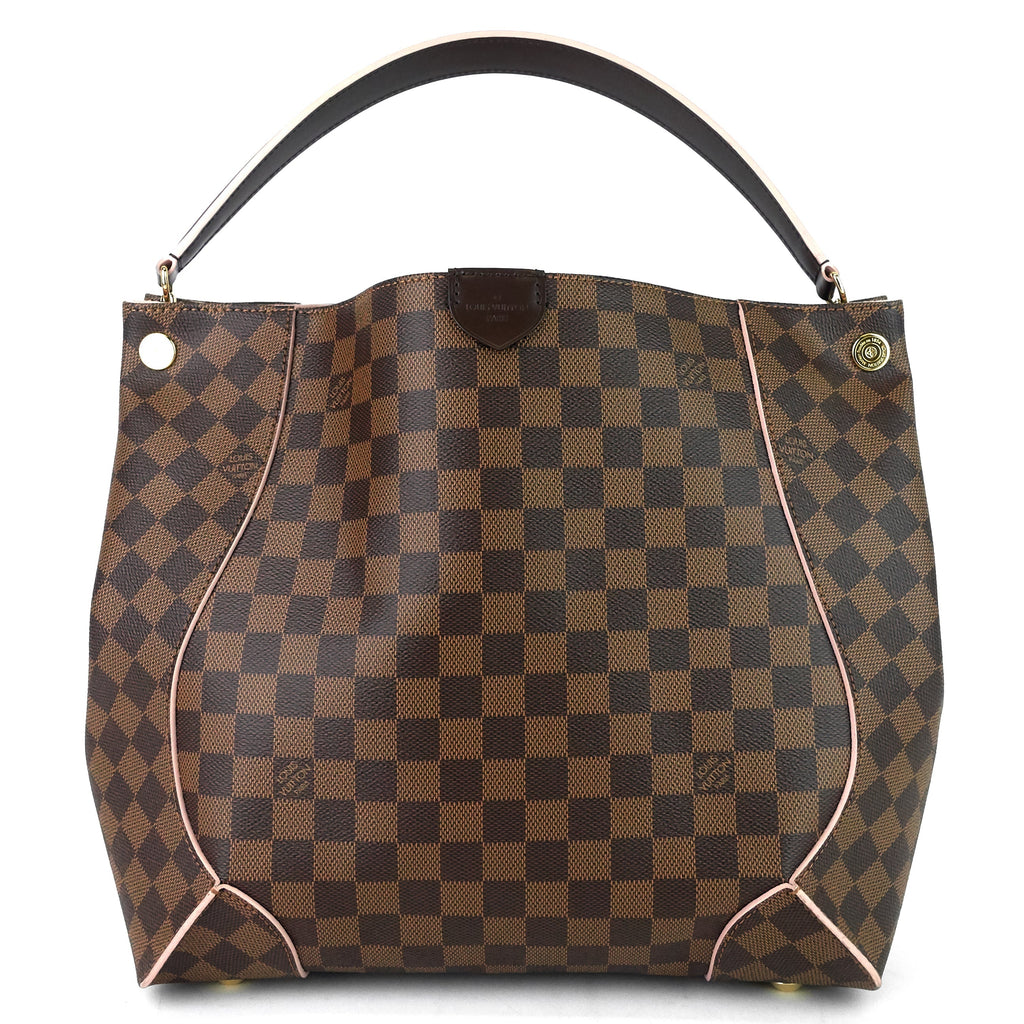 Louis Vuitto Caissa Damier Ebene Canvas Hobo Bag