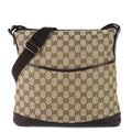Gucci Monogram Canvas Perforated Messenger Bag