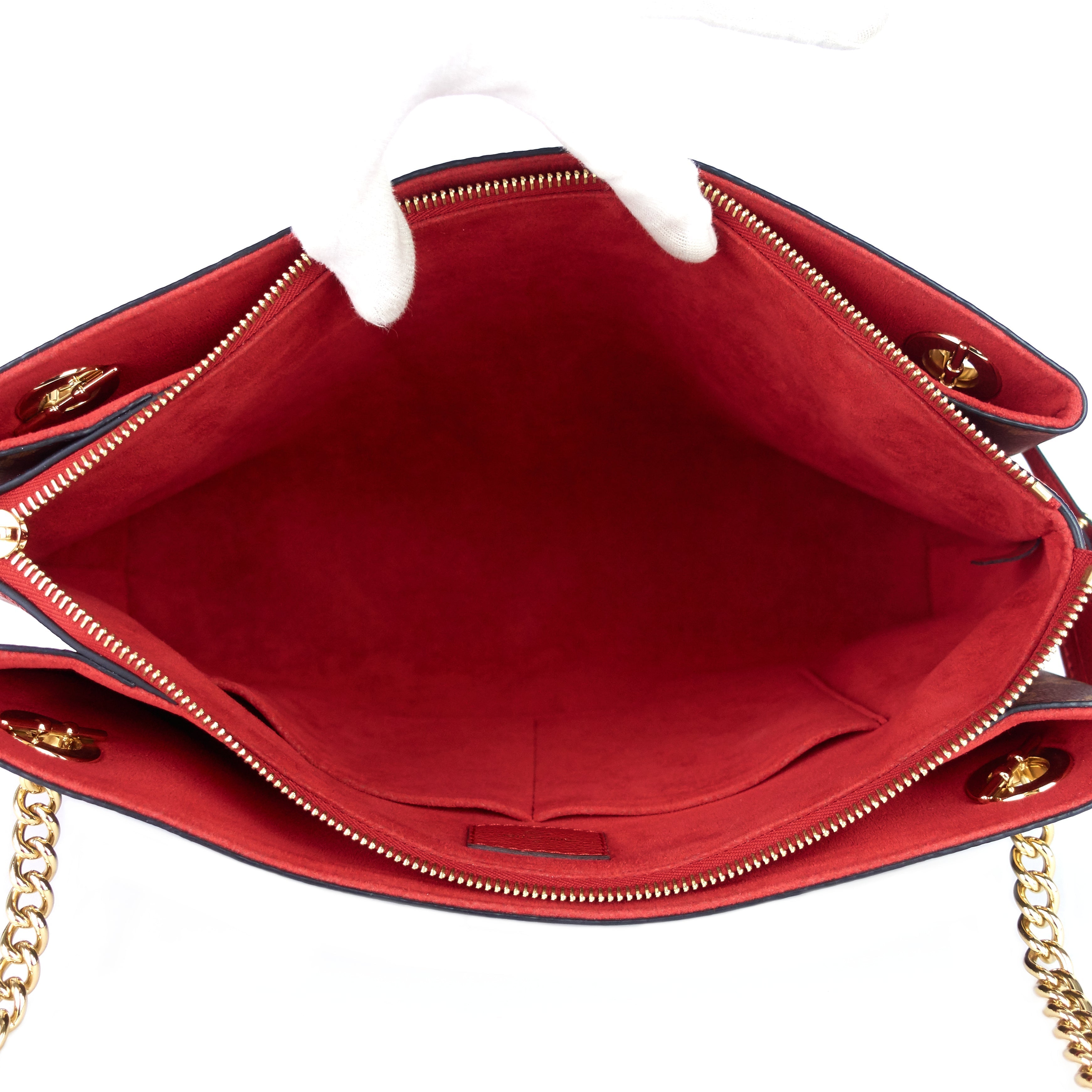 Louis Vuitto SurÃ¨ne MM Monogram Canvas and Calfskin Leather Tote Bag