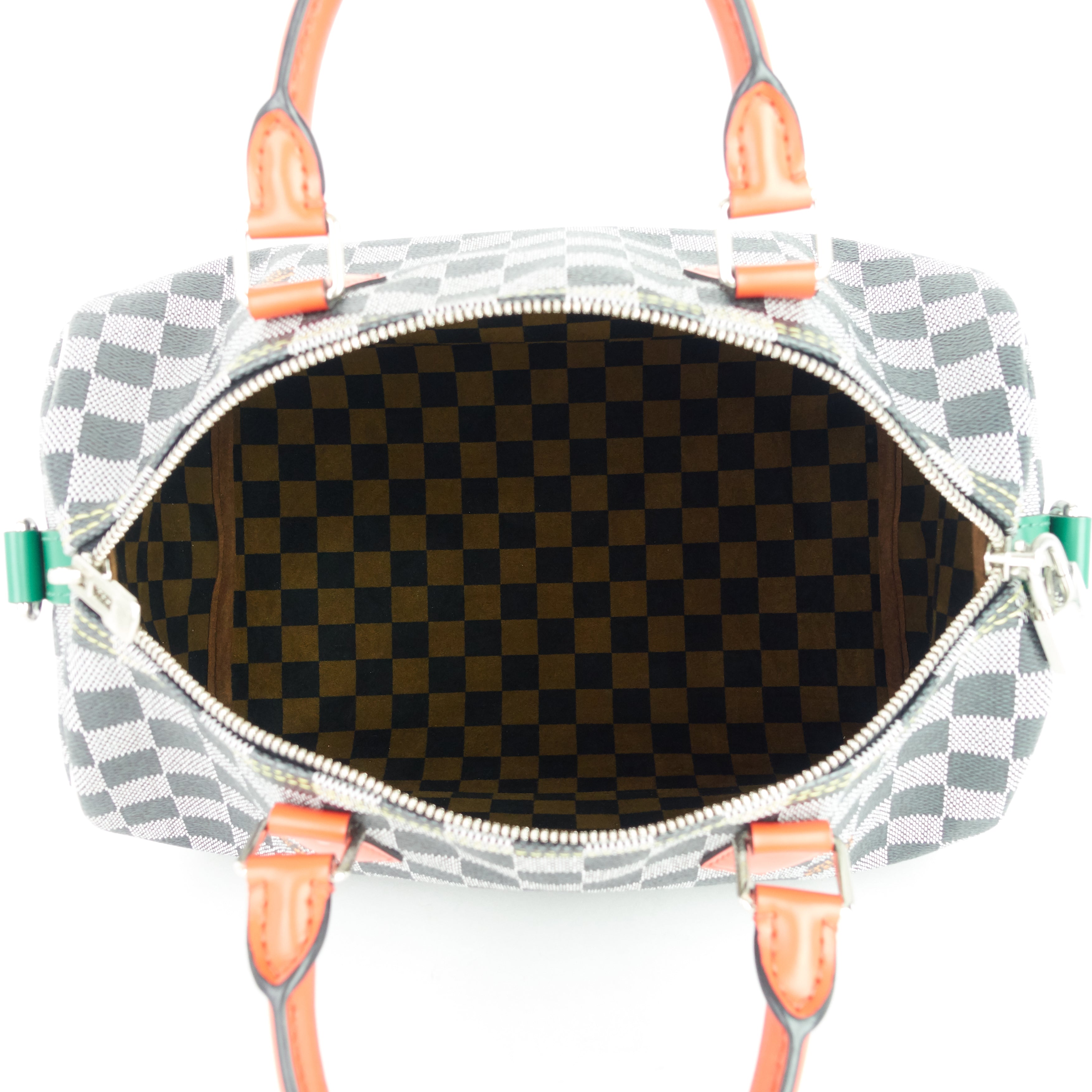 Louis Vuitto Speedy 30 BandouliÃ¨re Black White Damier Canvas Bag