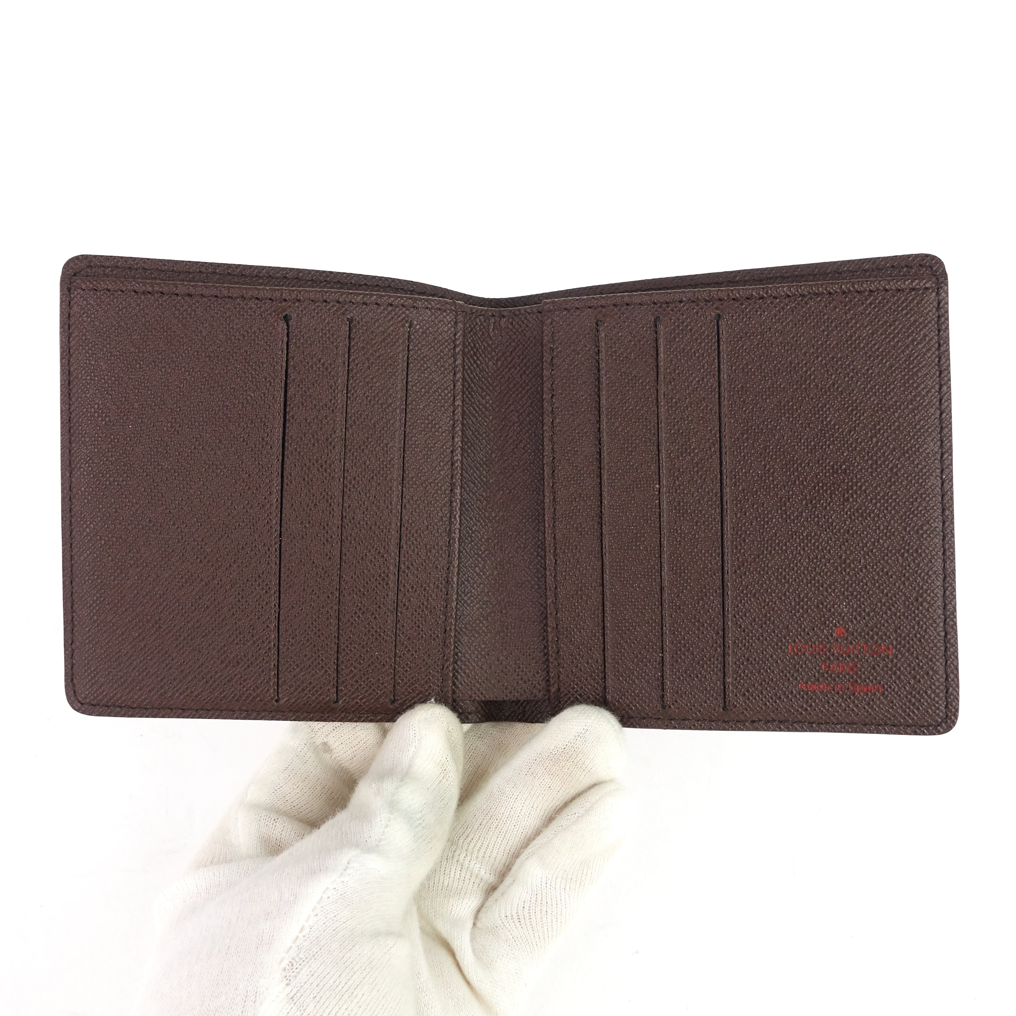 Louis Vuitto Billfold Damier Ebene Canvas Wallet