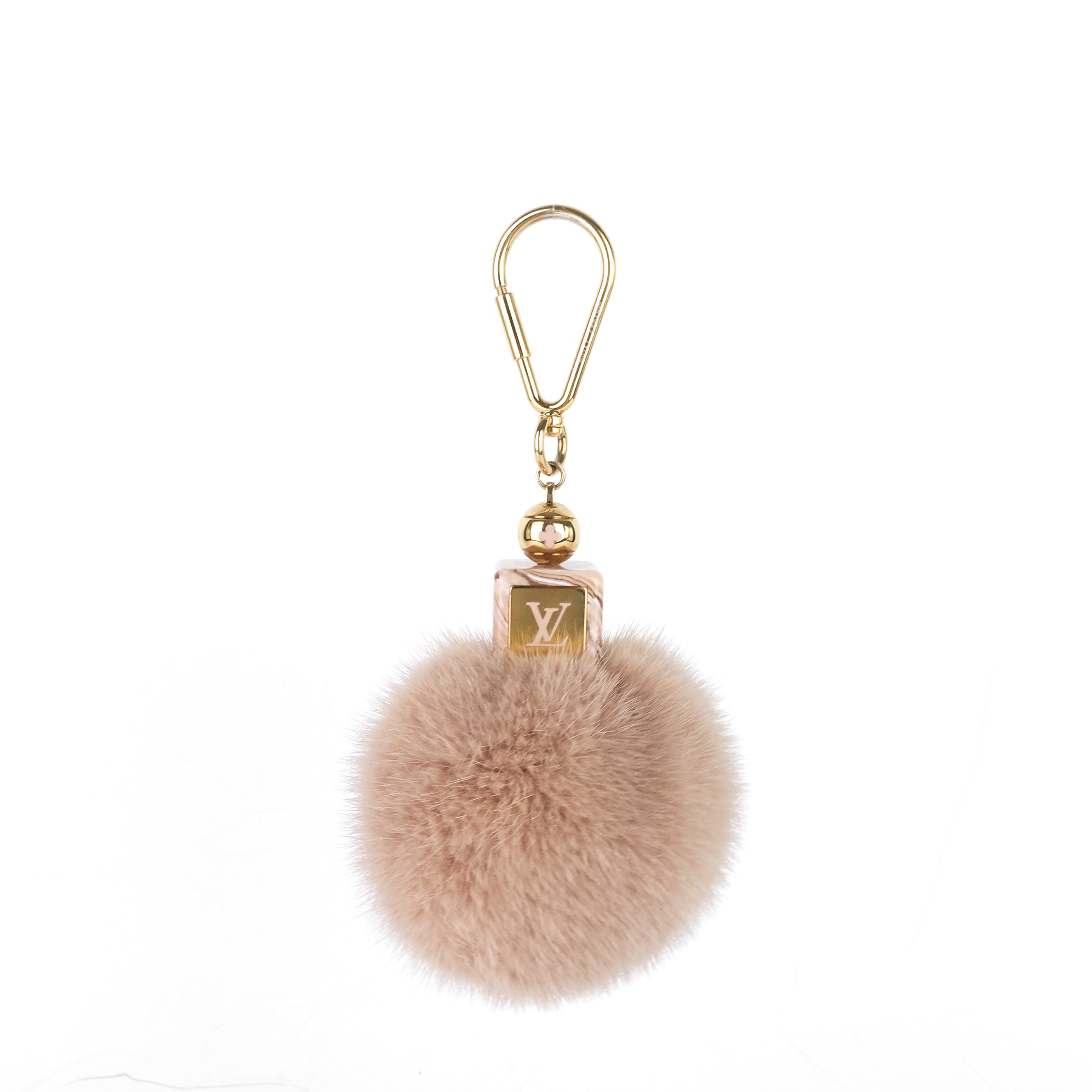 Louis Vuitto Mink Fur Fluffy Bag Charm