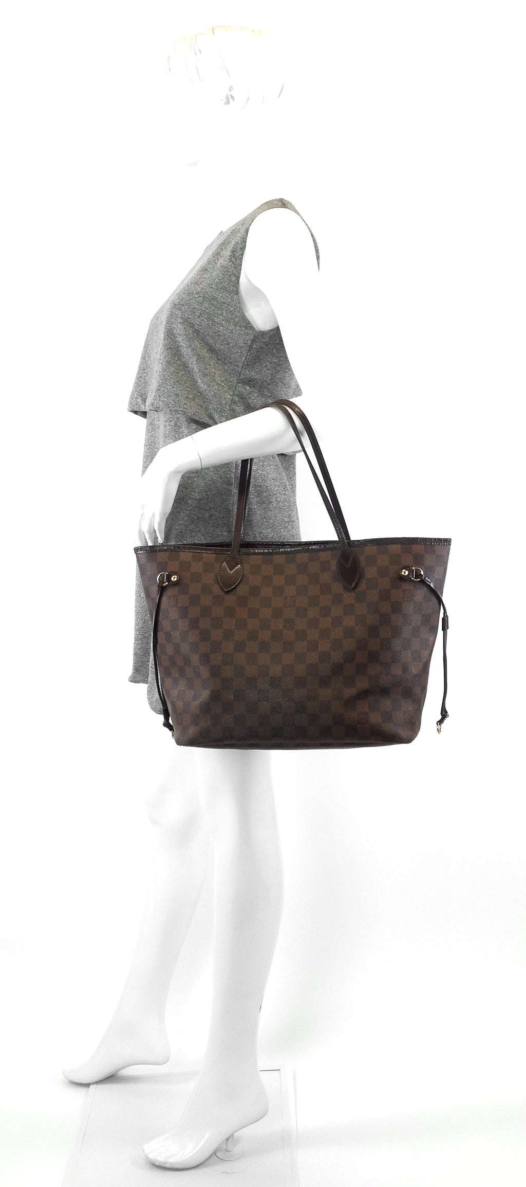 Louis Vuitto Neverfull MM Damier Ebene Canvas Bag