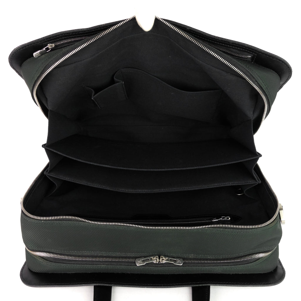 Louis Vuitto Nevski Taiga Leather Briefcase Bag