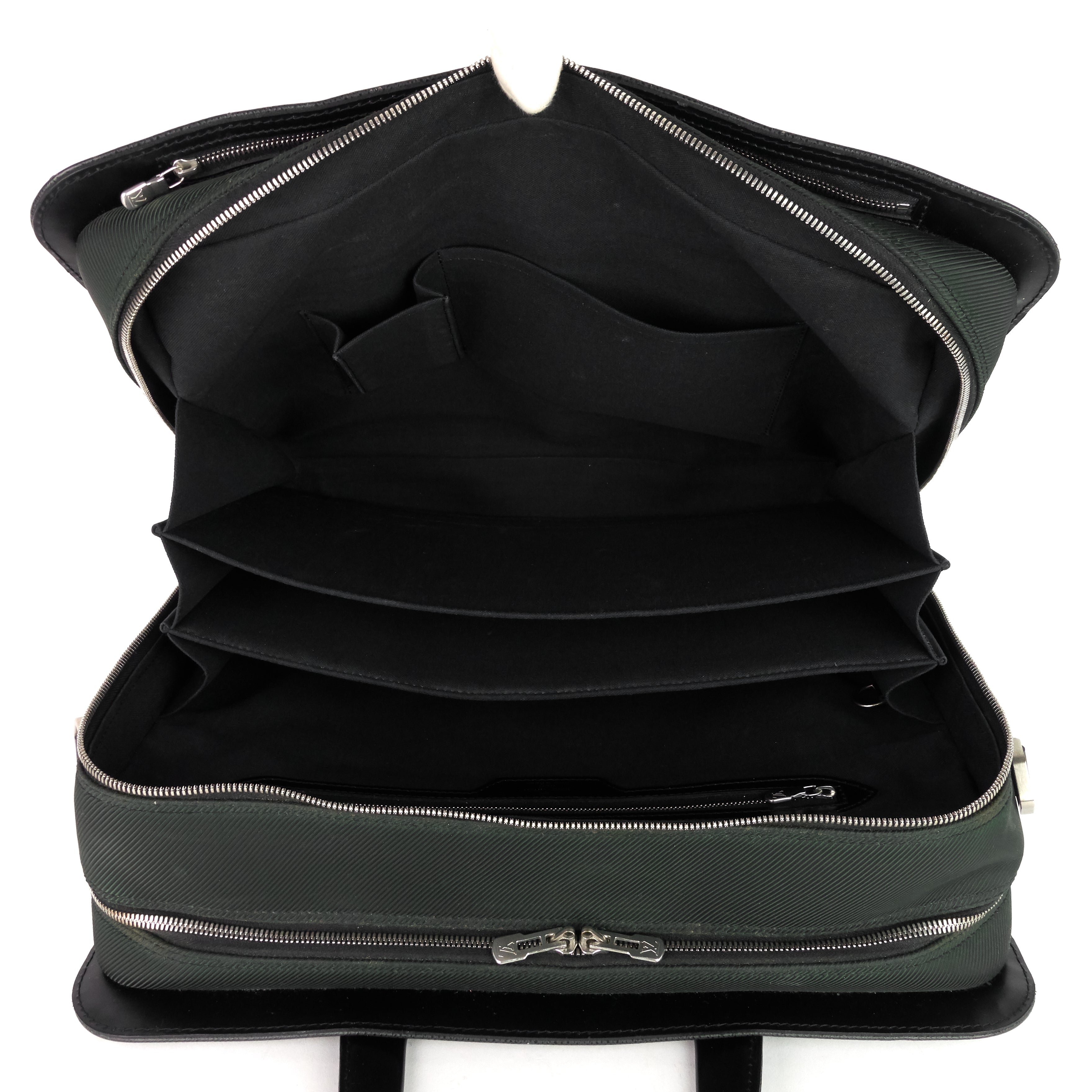 Louis Vuitto Nevski Taiga Leather Briefcase Bag
