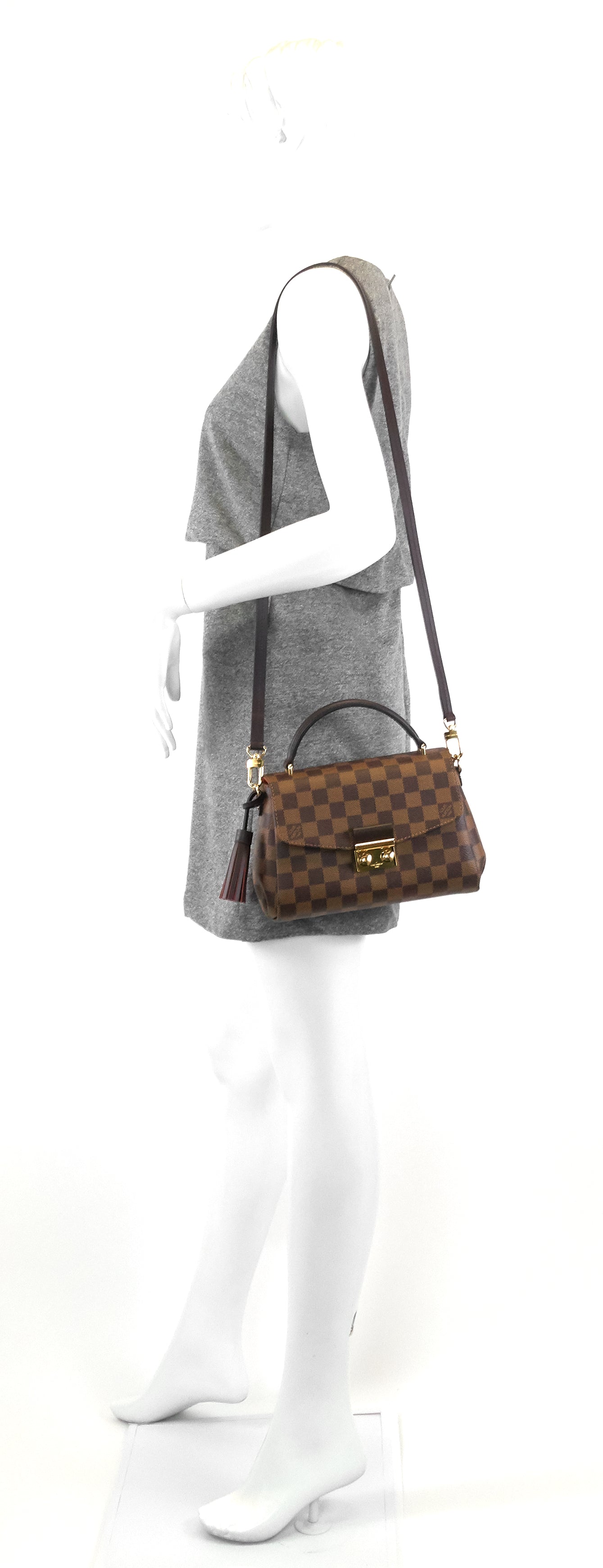 Louis Vuitto Croisette Damier Ebene Canvas Bag
