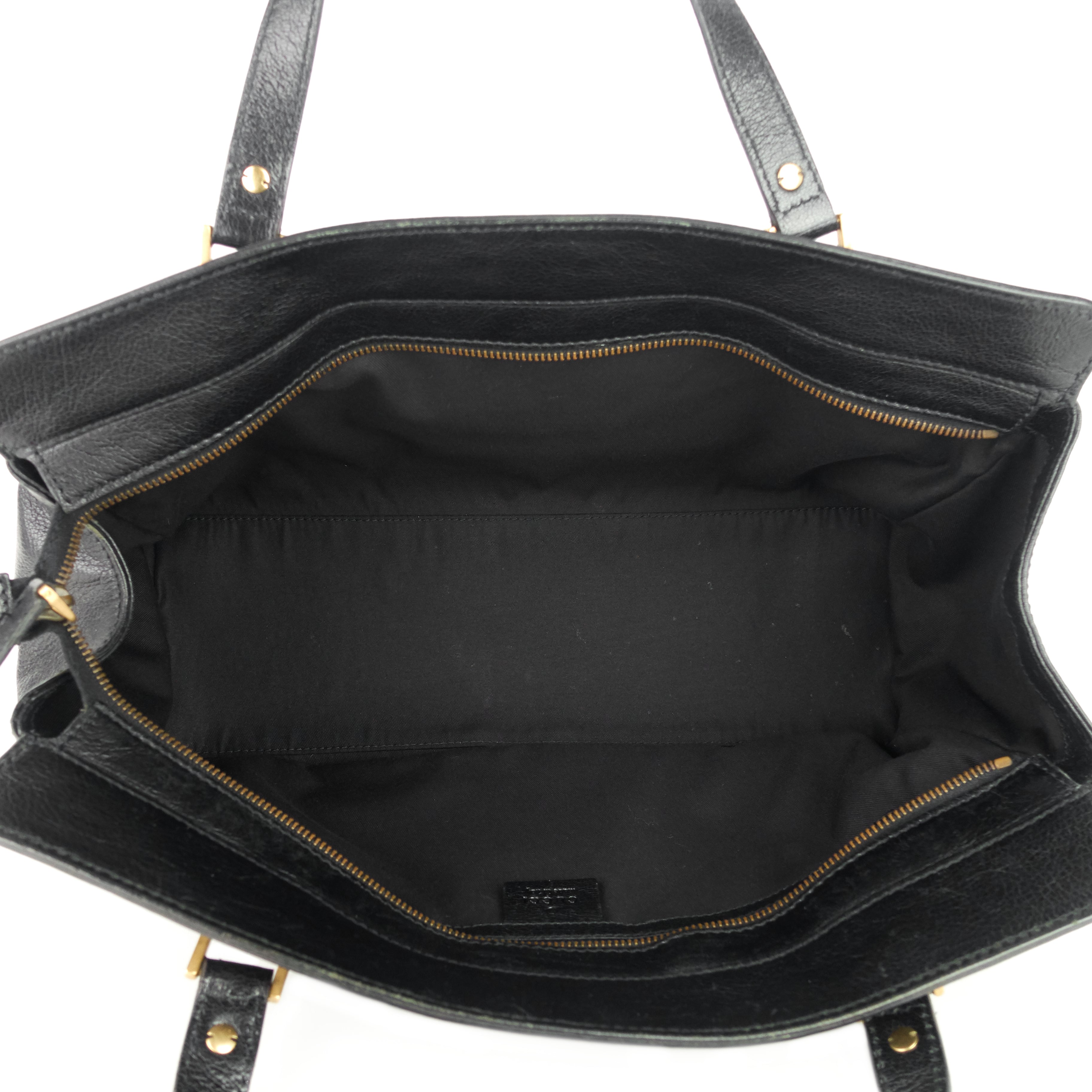 Blondie Leather Monogram Logo Handbag