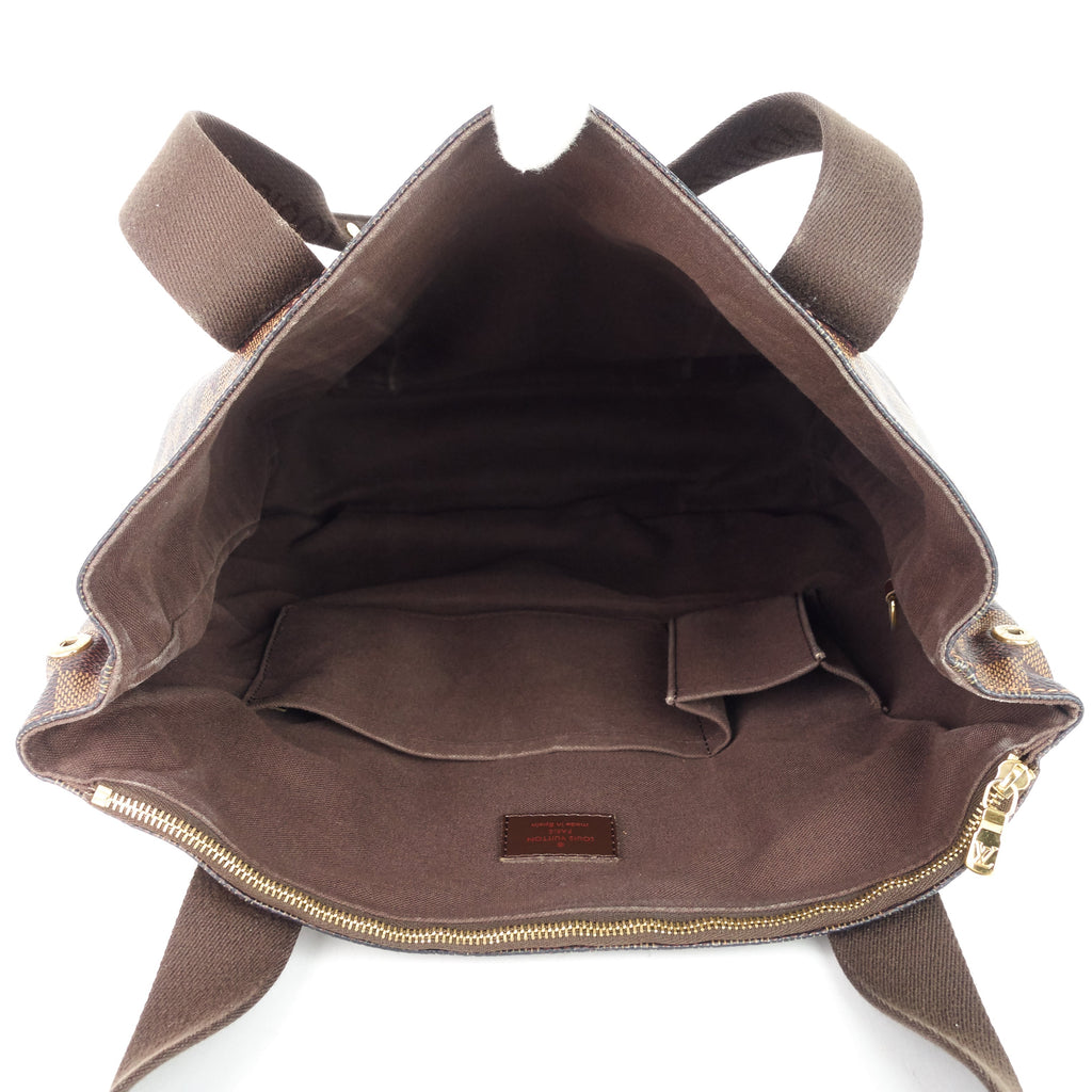 Louis Vuitto Cabas Beaubourg Damier Ebene Canvas Tote Bag
