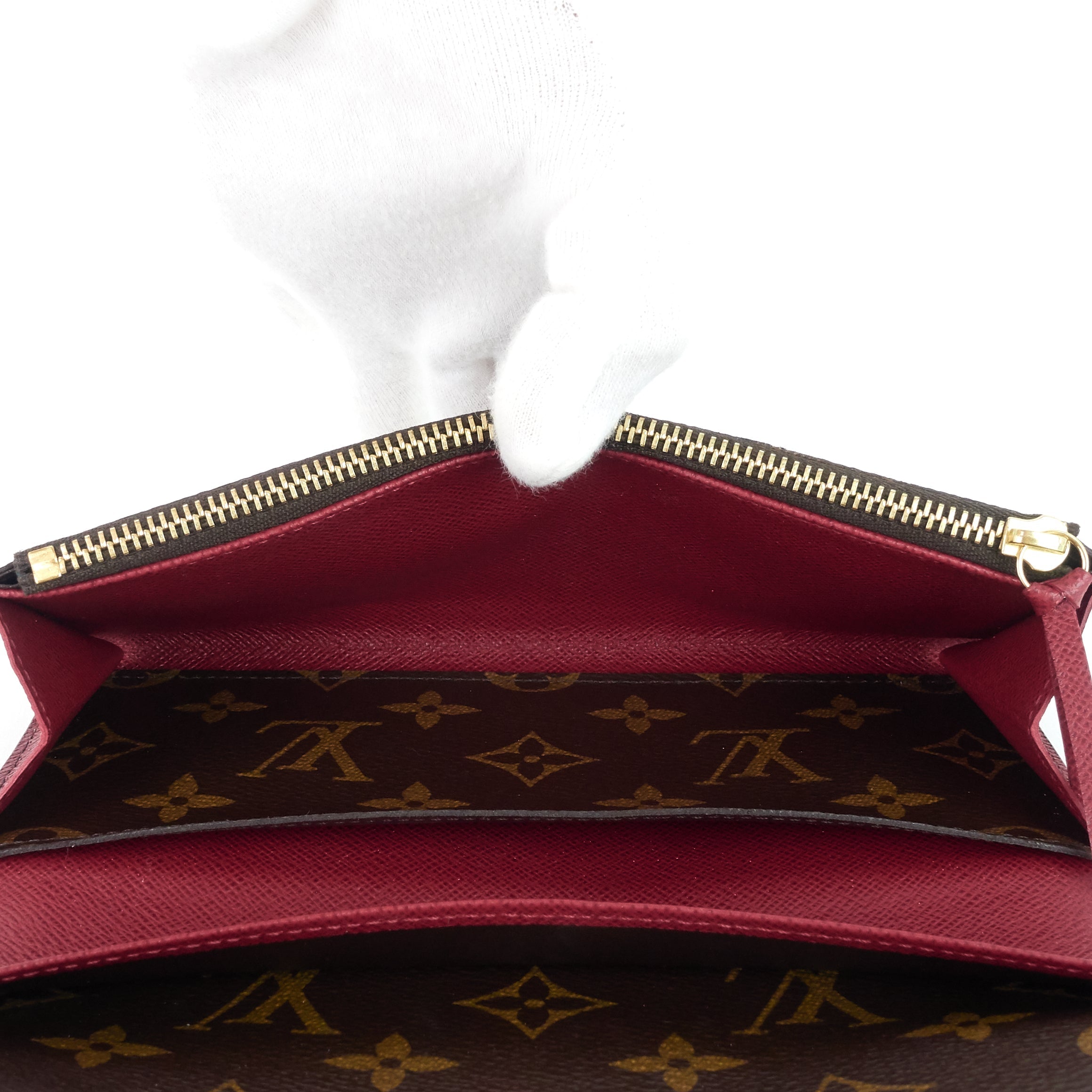 Louis Vuitto Emilie Fuchsia Monogram Canvas Wallet