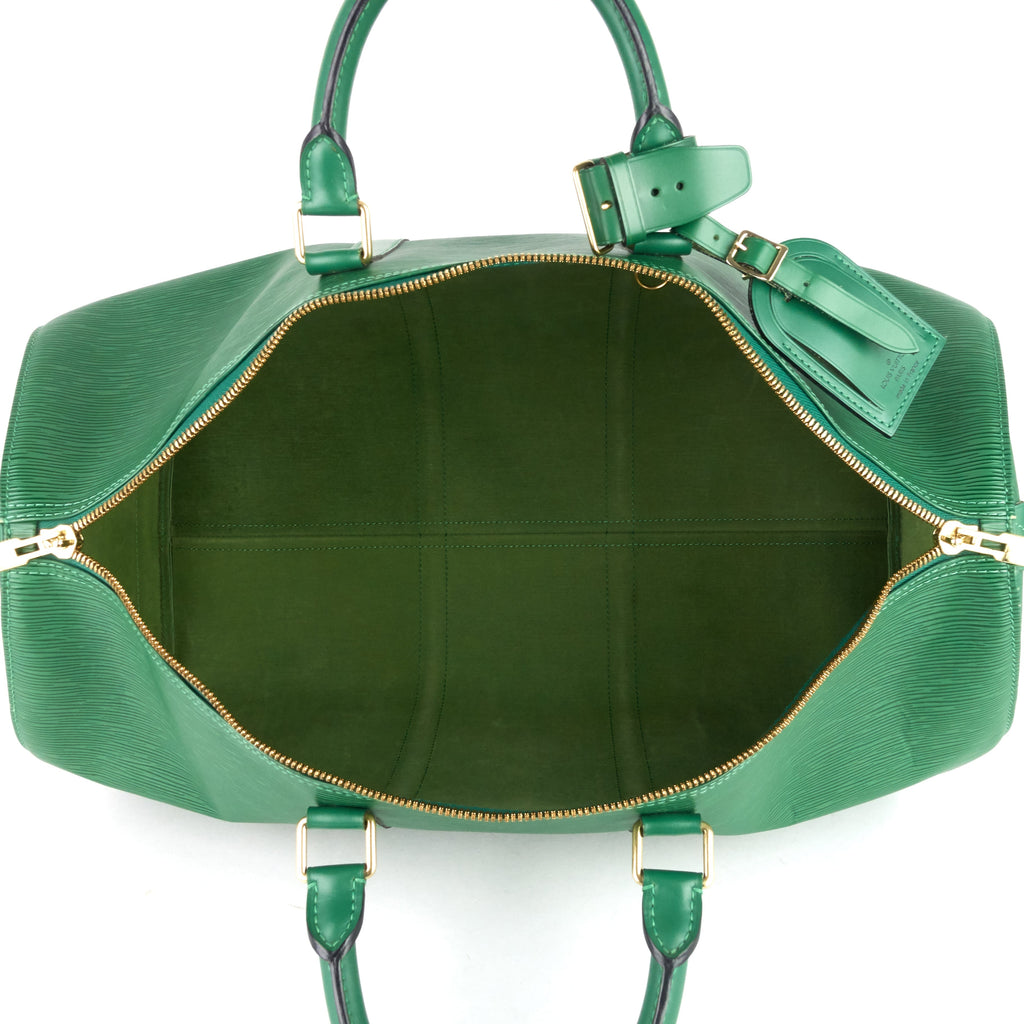 Louis Vuitto Keepall 50 Green Epi Leather Bag
