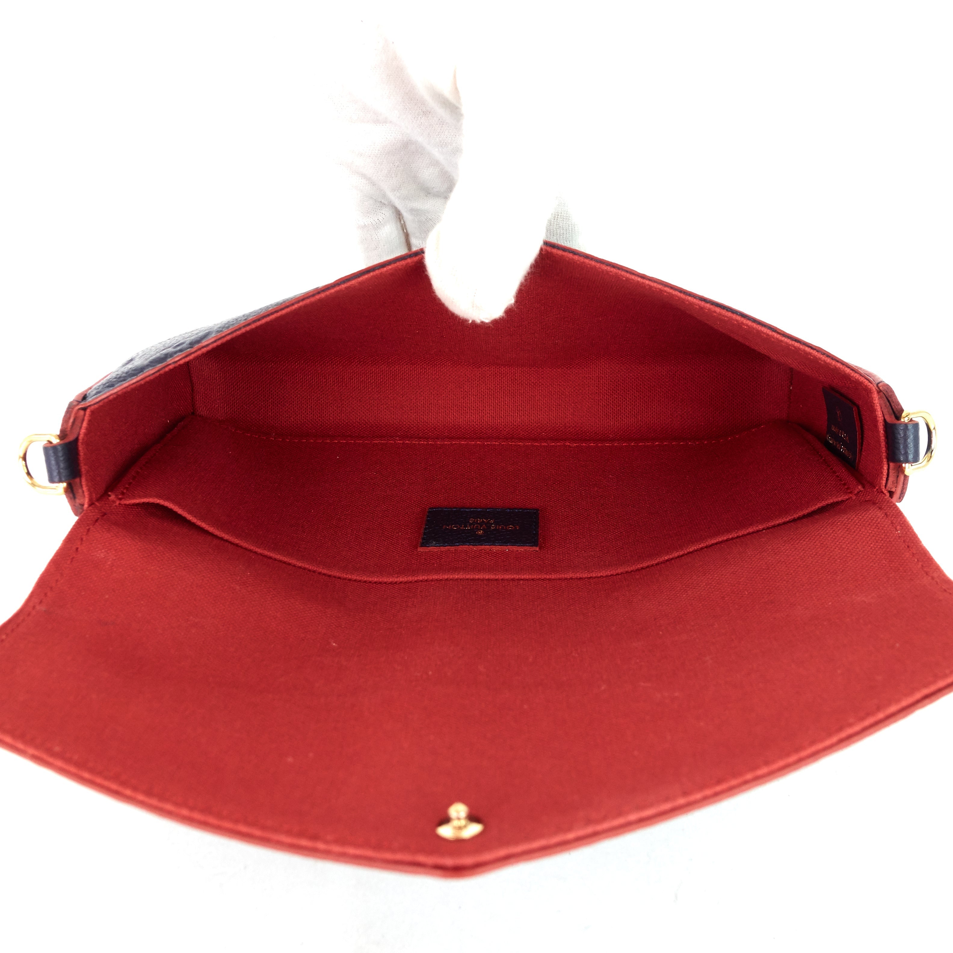 Louis Vuitto FÃ©licie Pochette Monogram Empreinte Leather Bag