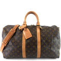 Louis Vuitto Keepall 45 Bandouliere Monogram Canvas Bag