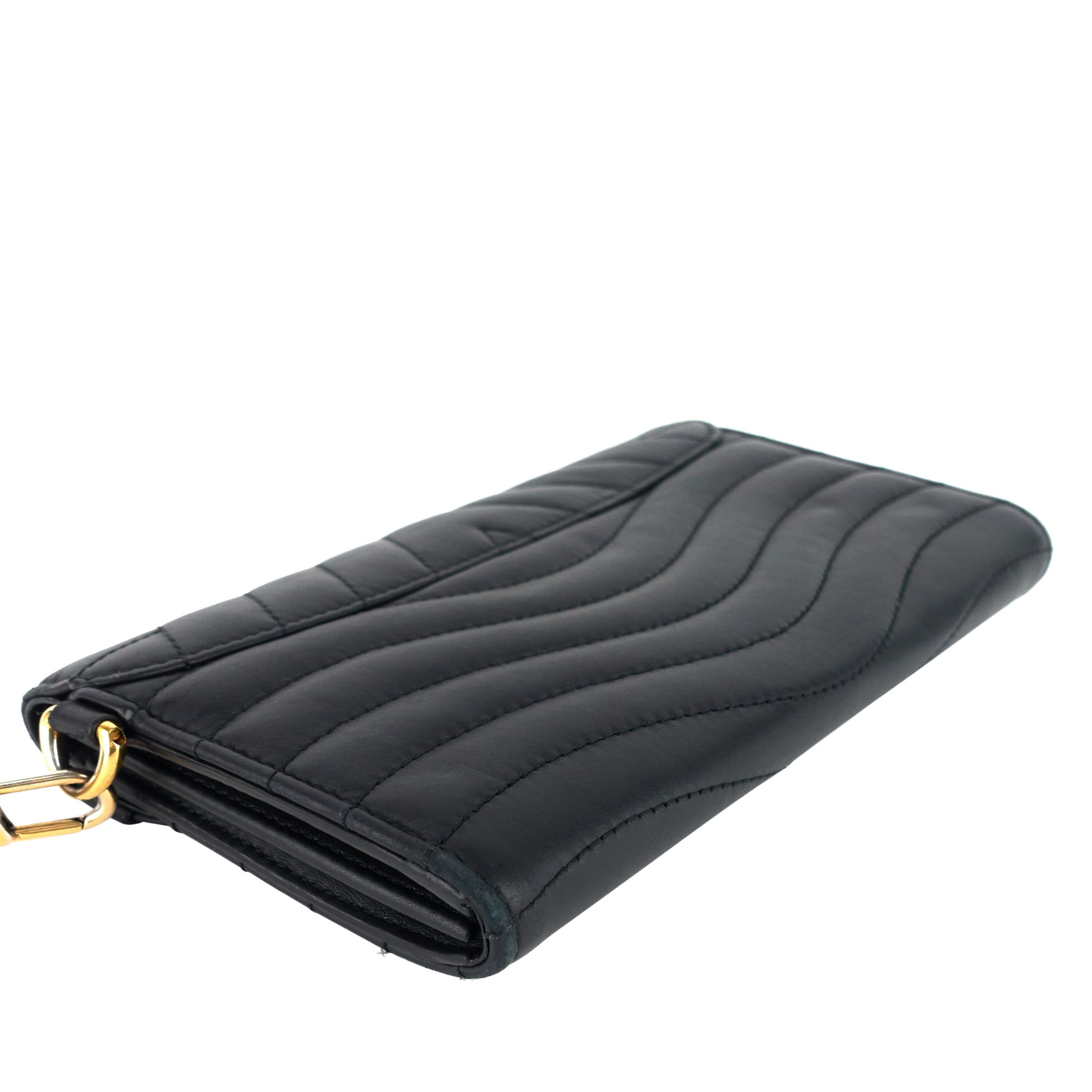 Louis Vuitto New Wave Calfskin Leather Long Wallet