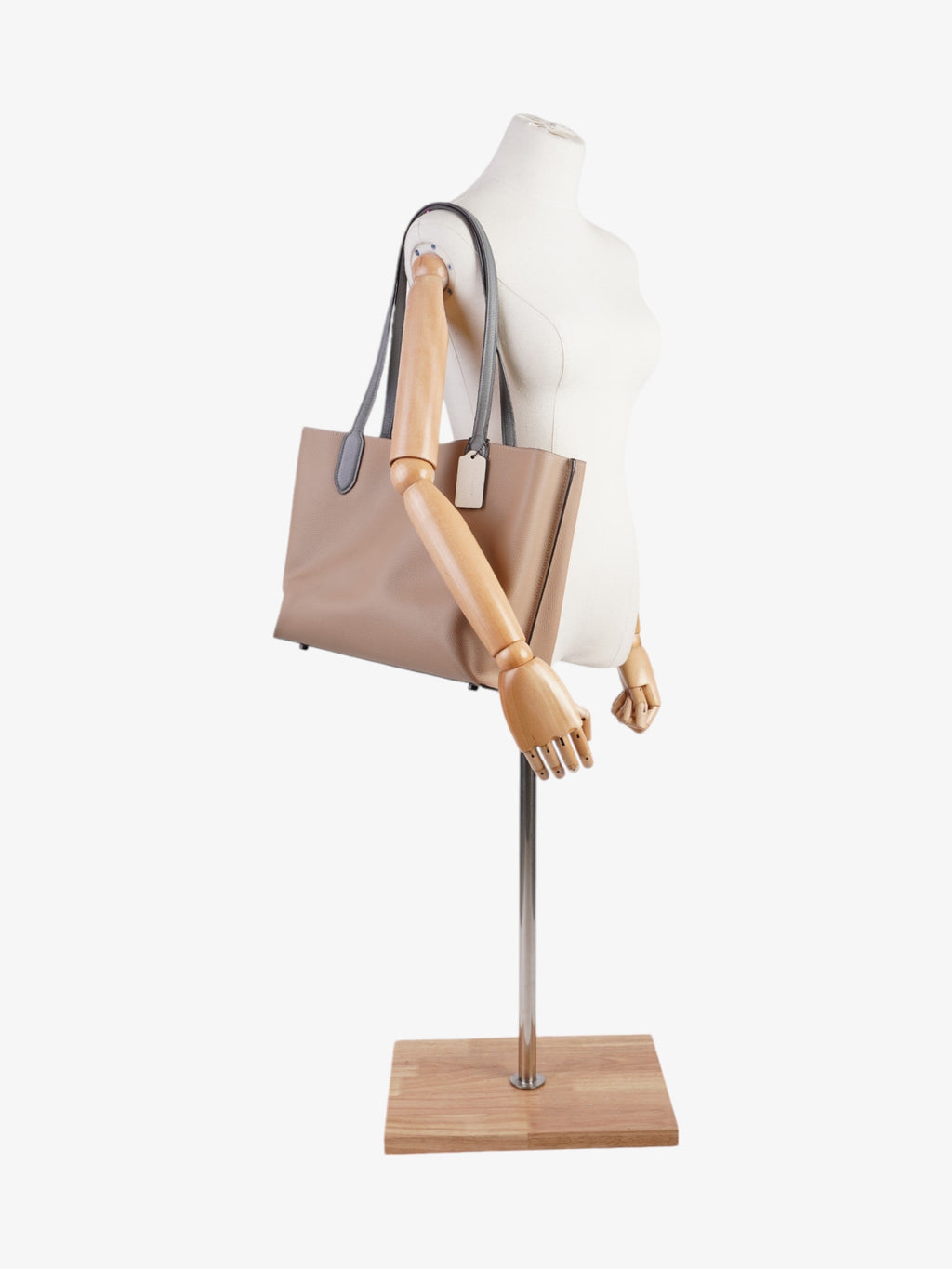 Coach Willow Tote Nude / Grey Leather