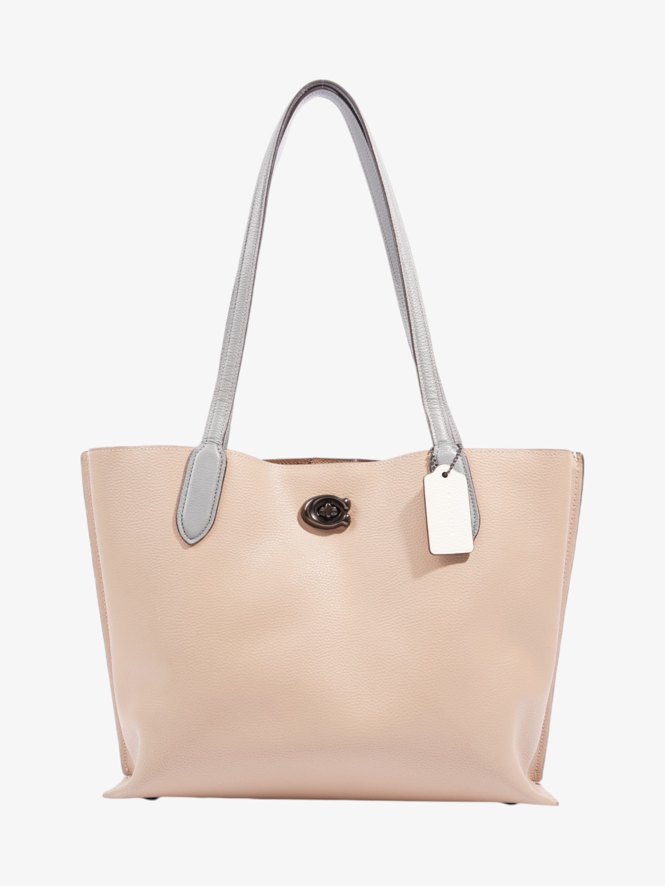 Coach Willow Tote Nude / Grey Leather