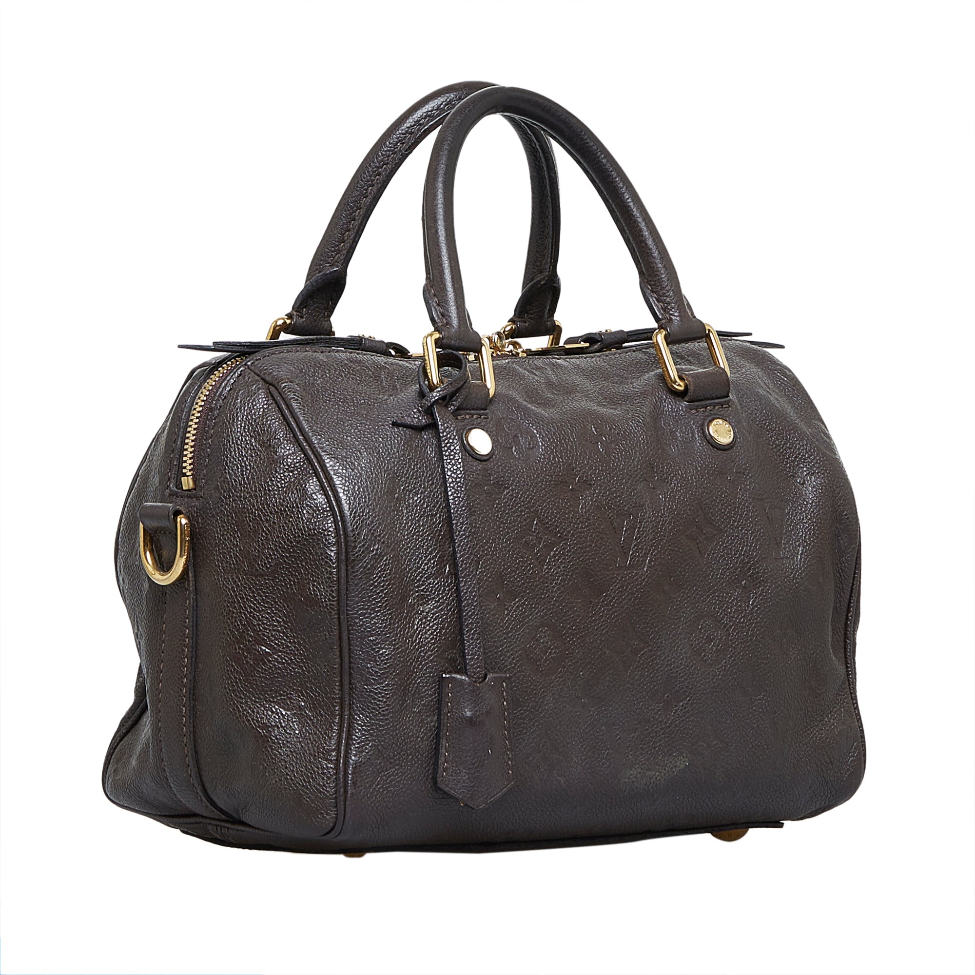 Brown Louis Vuitton Monogram Empreinte Speedy Bandouliere 25 Boston Bag